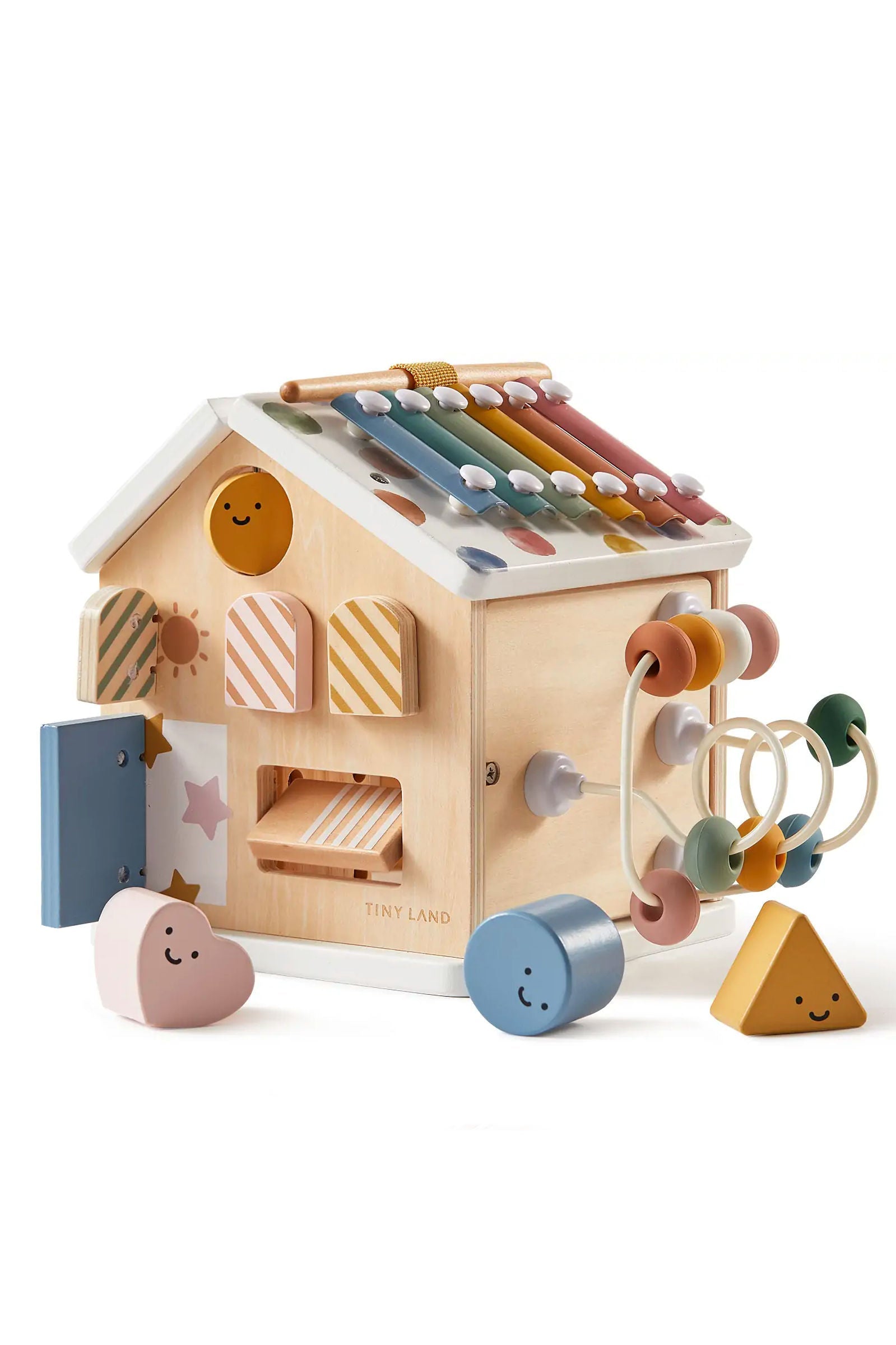 Wooden Baby Walker & Activity Cube Playset, Montessori Development Toy Set, Toddlers