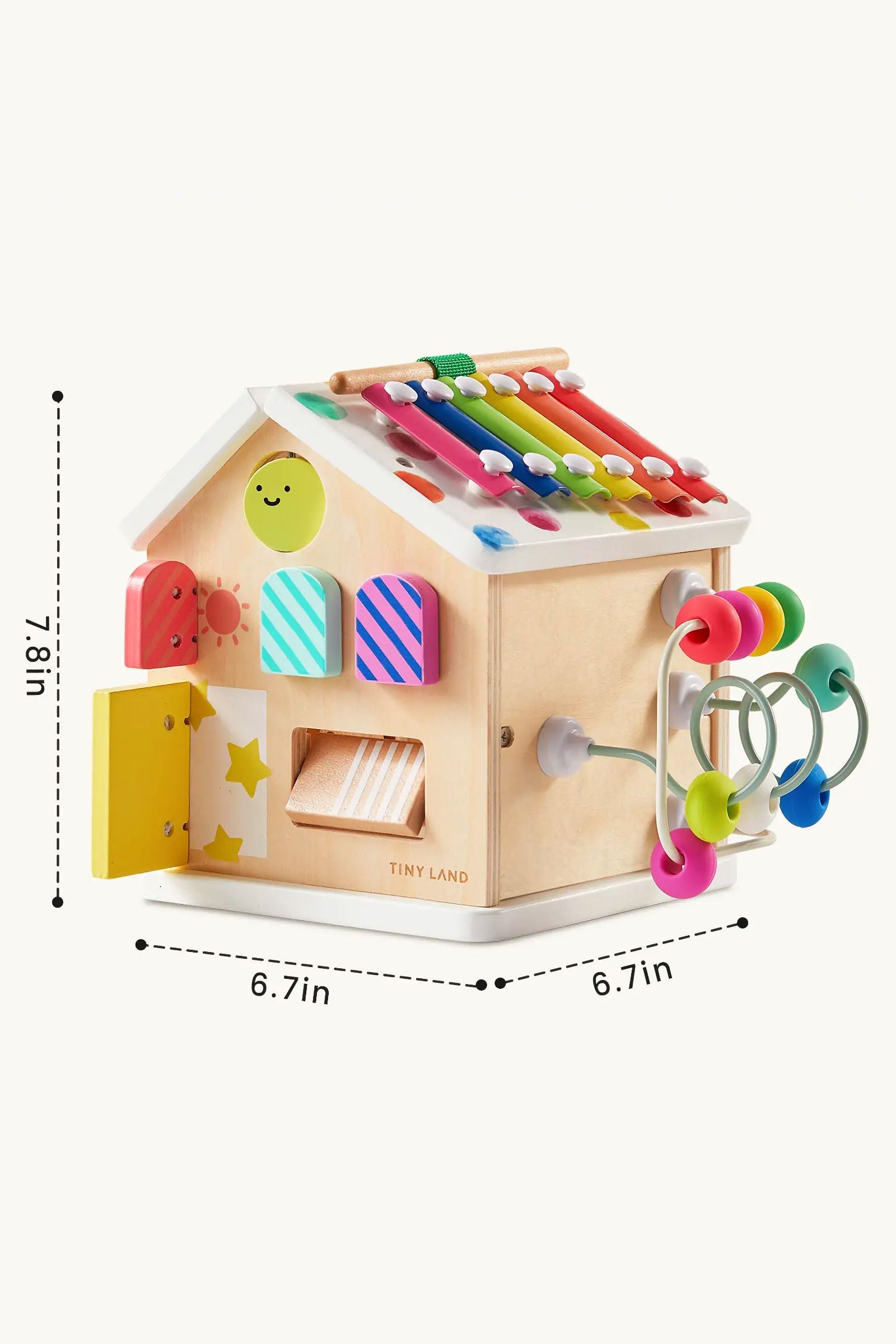 Rainbow Wooden Baby Walker & Activity Cube Playset, Montessori Development Toy, Toddlers