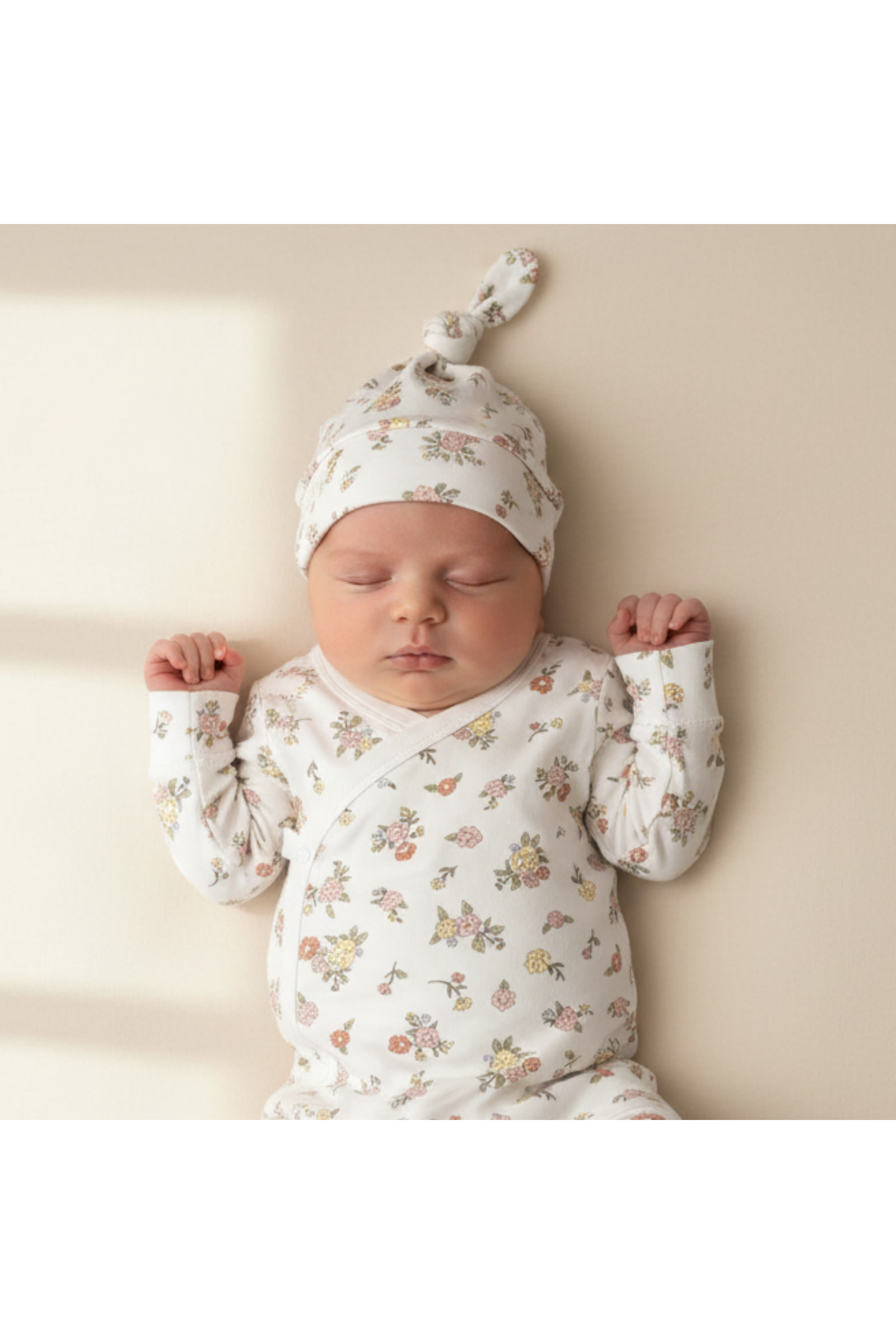Organic Kimono Knotted Sleep Gown - Meadow