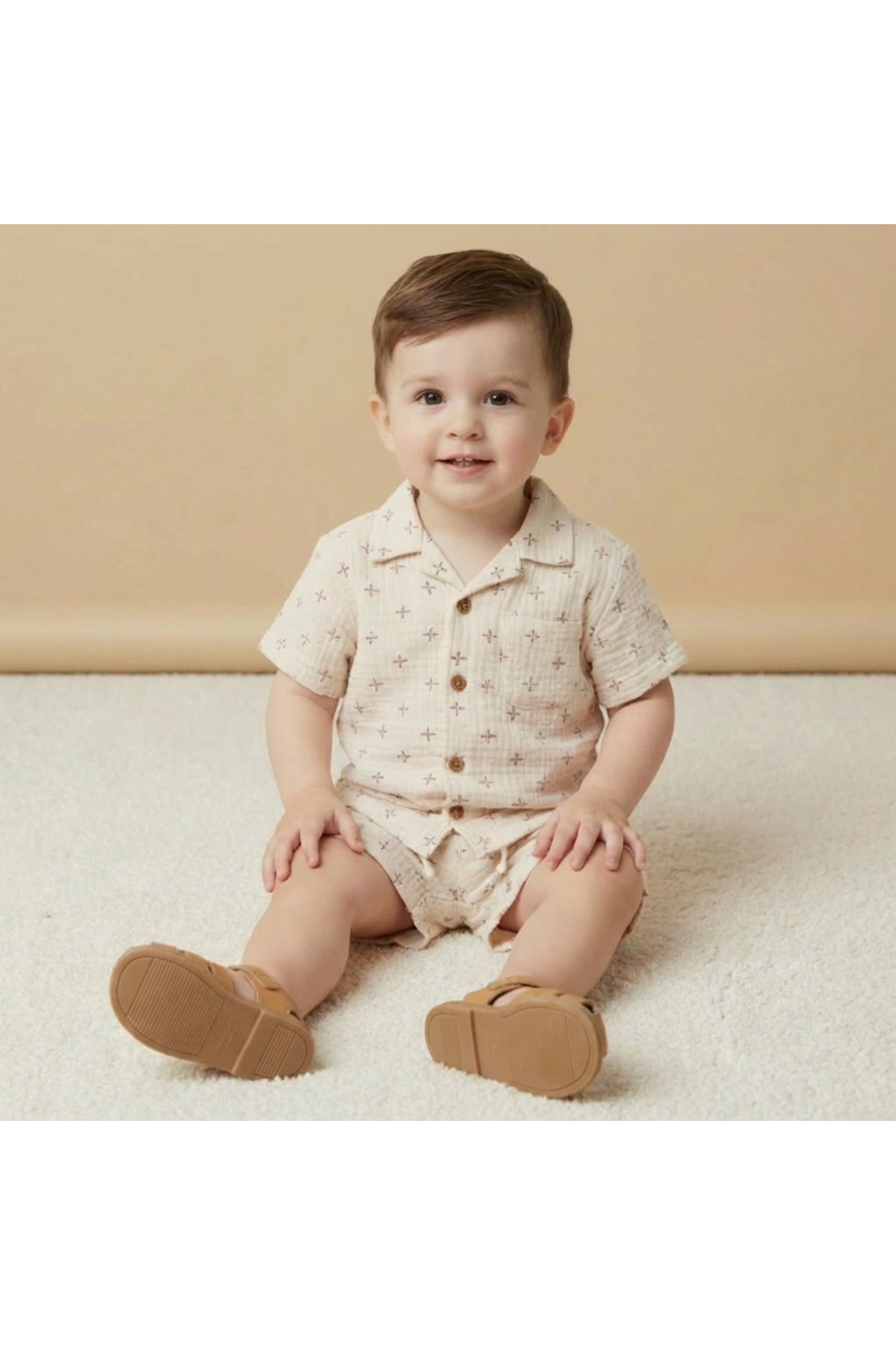 Organic Shirt & Shorts Set - Cross
