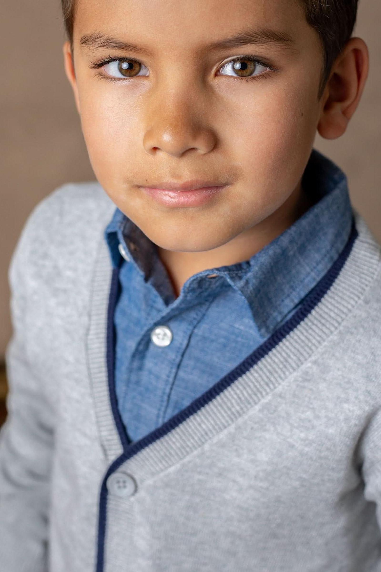 Organic Cotton Cardigan with Elbow Patches, Grey and Navy Tipped, Sizes 2-16