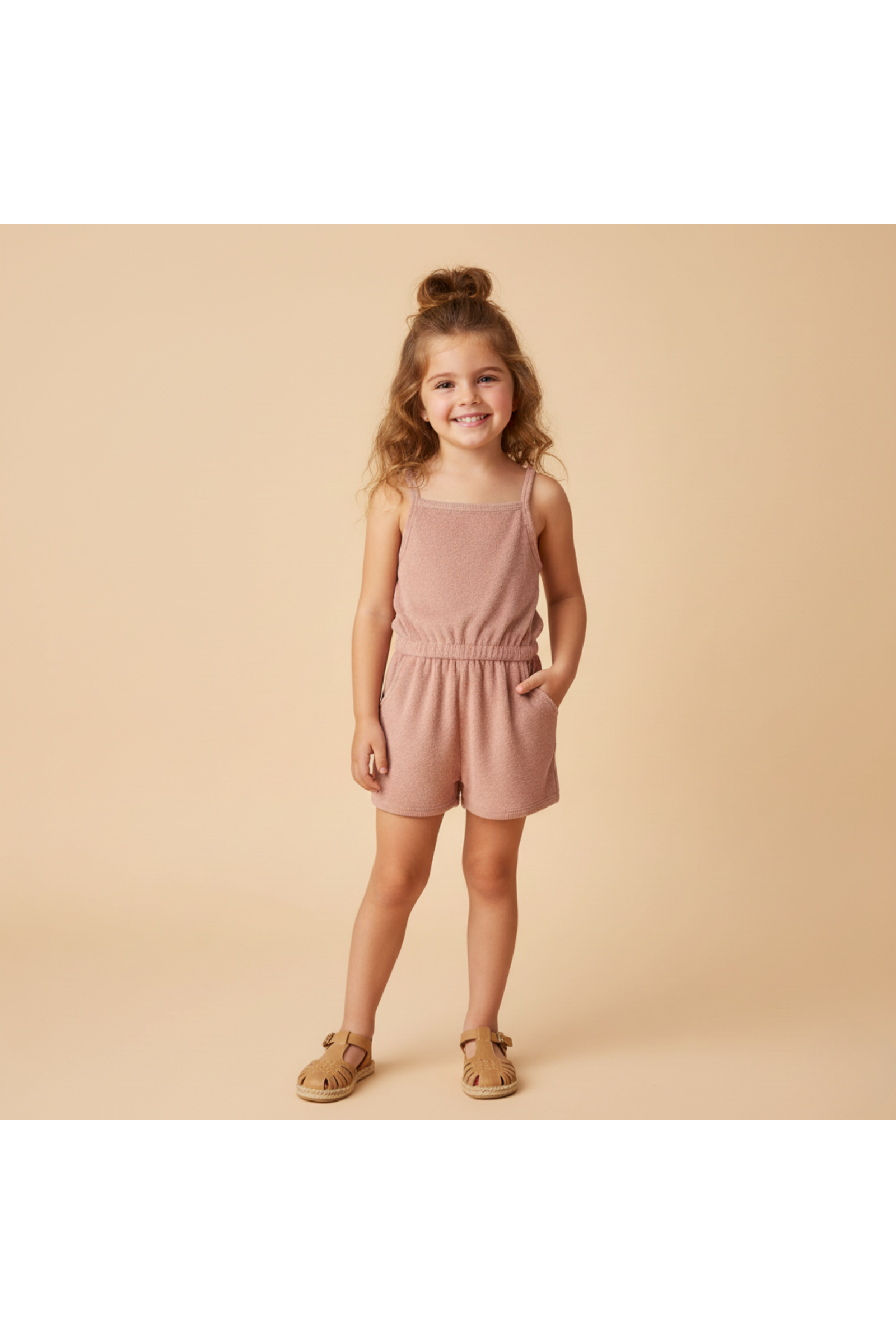 Organic Tank Romper - Clay