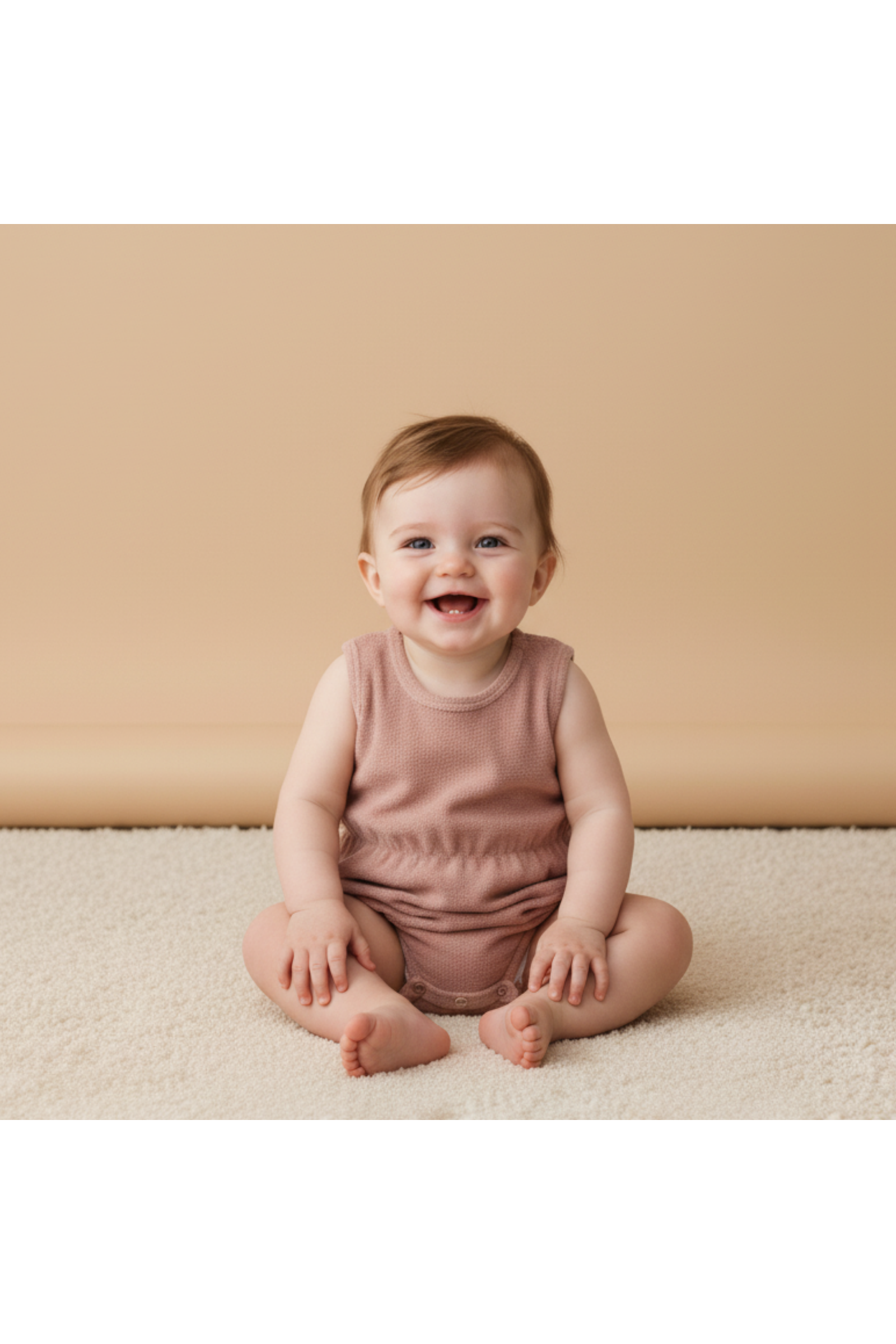 Organic Clinch Romper - Clay