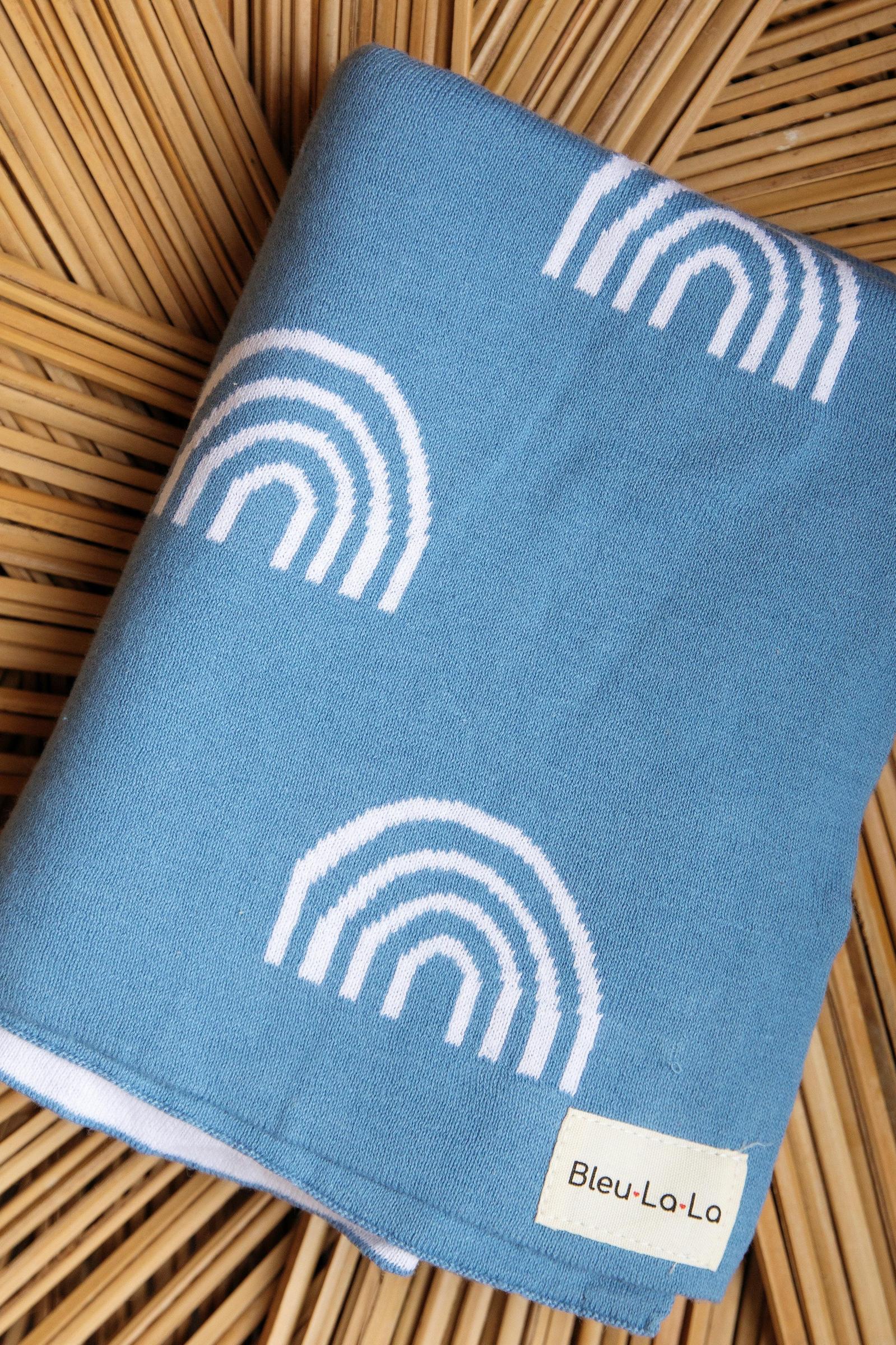 Rainbow Knit Luxury Swaddle Blanket, 100% OEKO Tex Pima Cotton