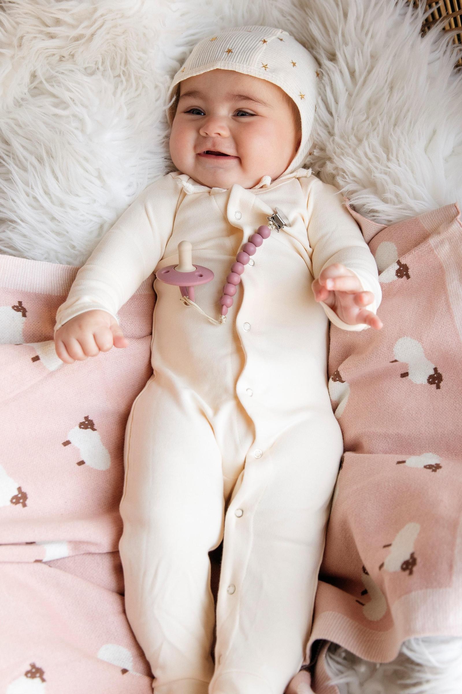 Sheep Knit Luxury Swaddle Blanket, 100% OEKO Tex Pima Cotton