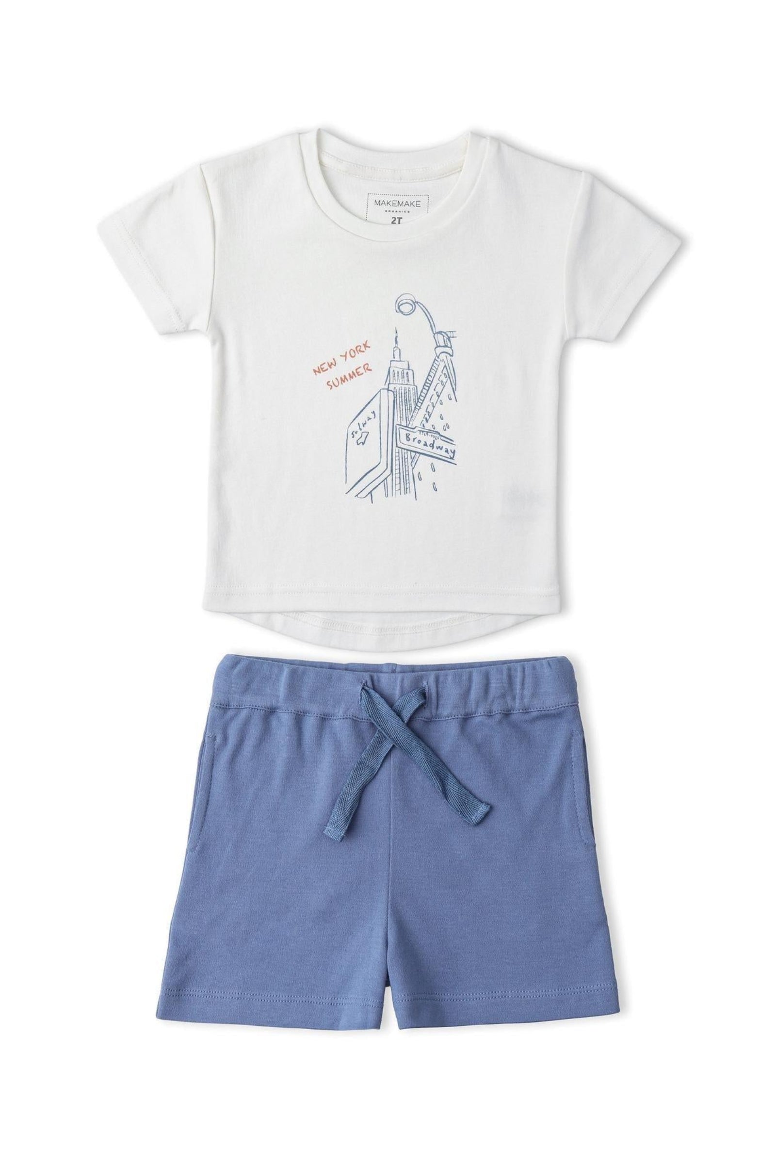 Organic Graphic Tee & Shorts Set - New York