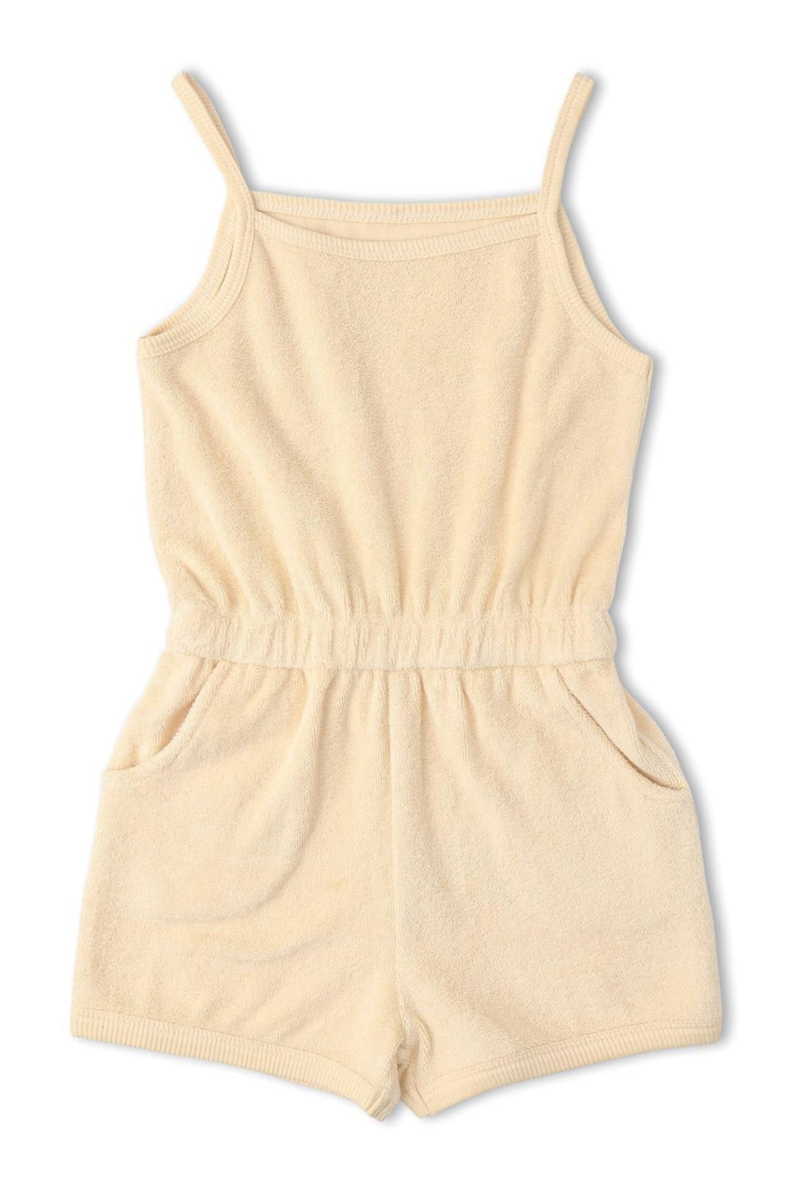 Organic Tank Romper - Butter Yellow