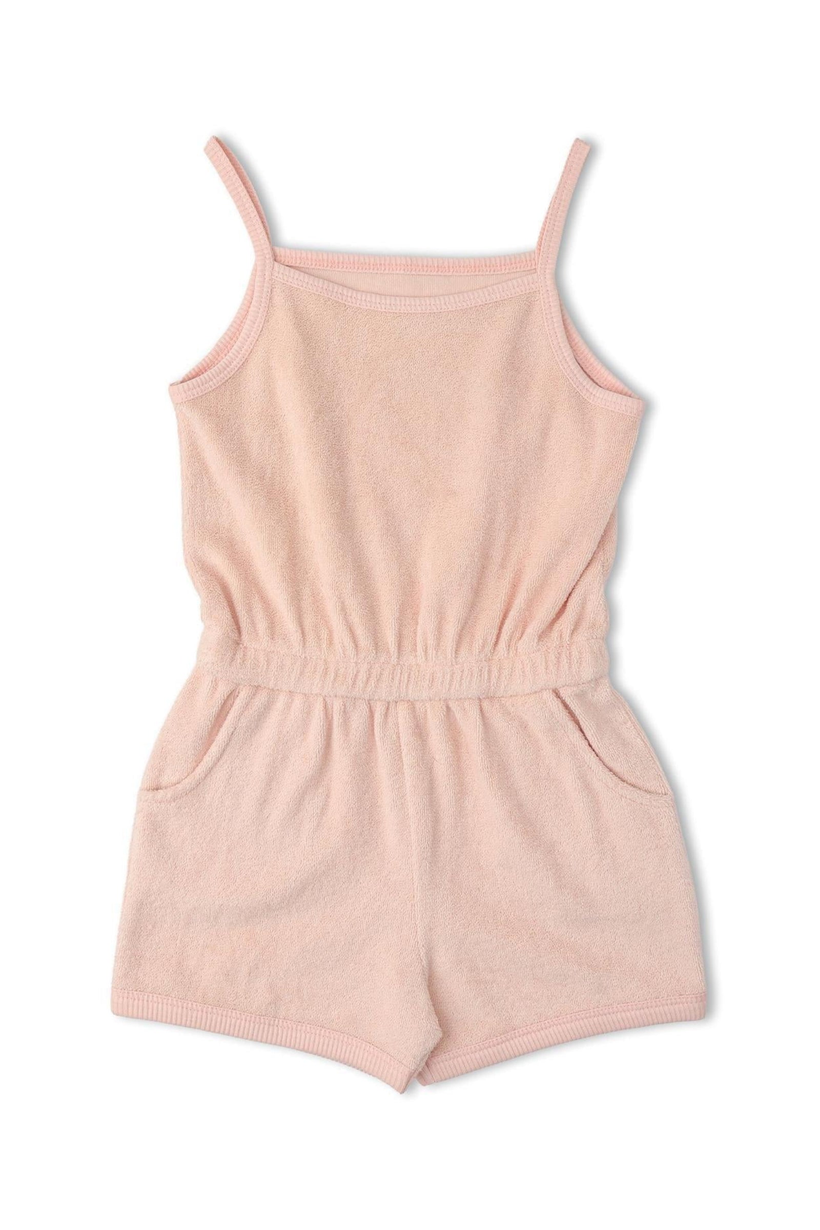 Organic Tank Romper - Blush