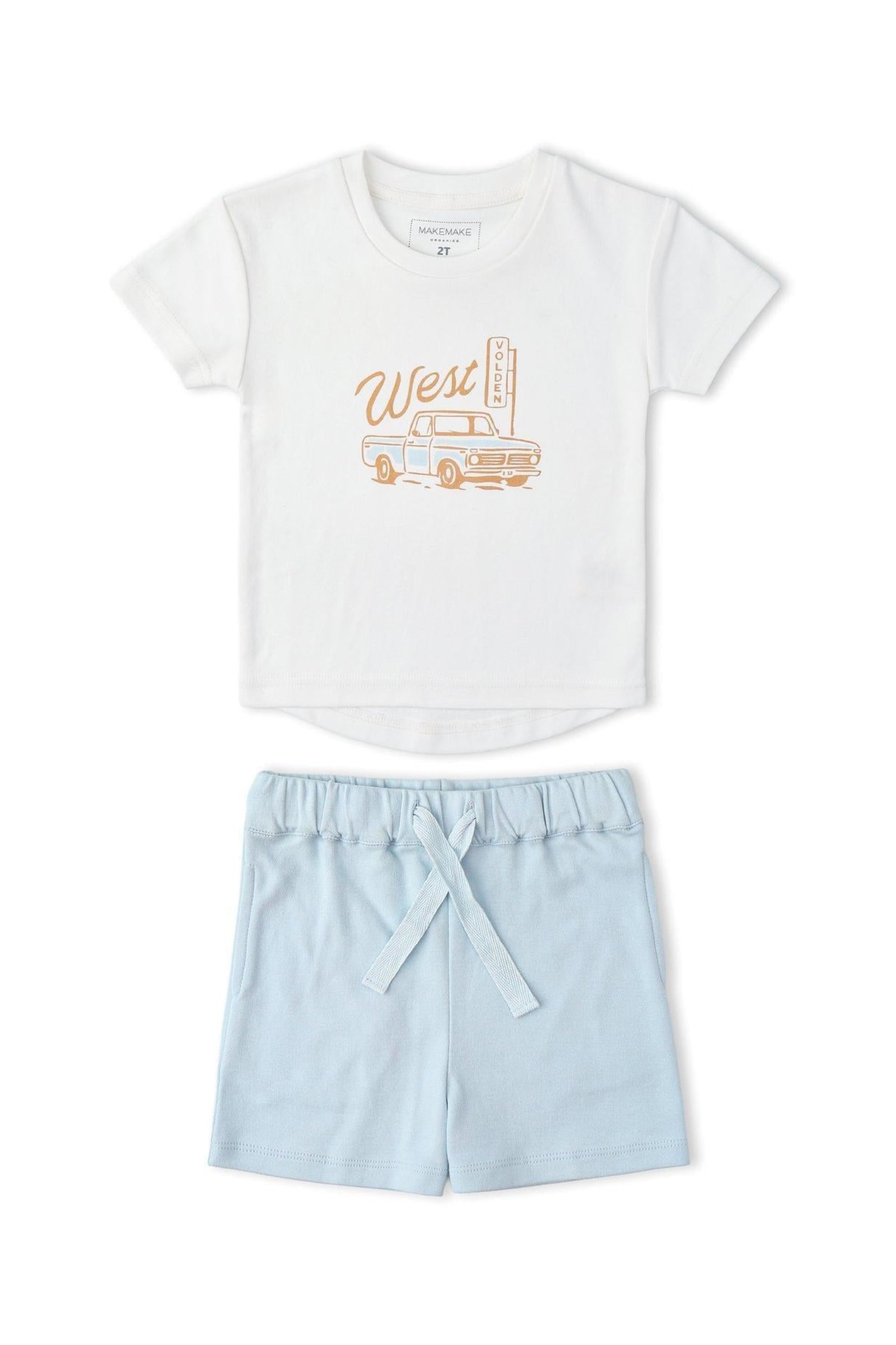 Organic Graphic Tee & Shorts Set - Wild West