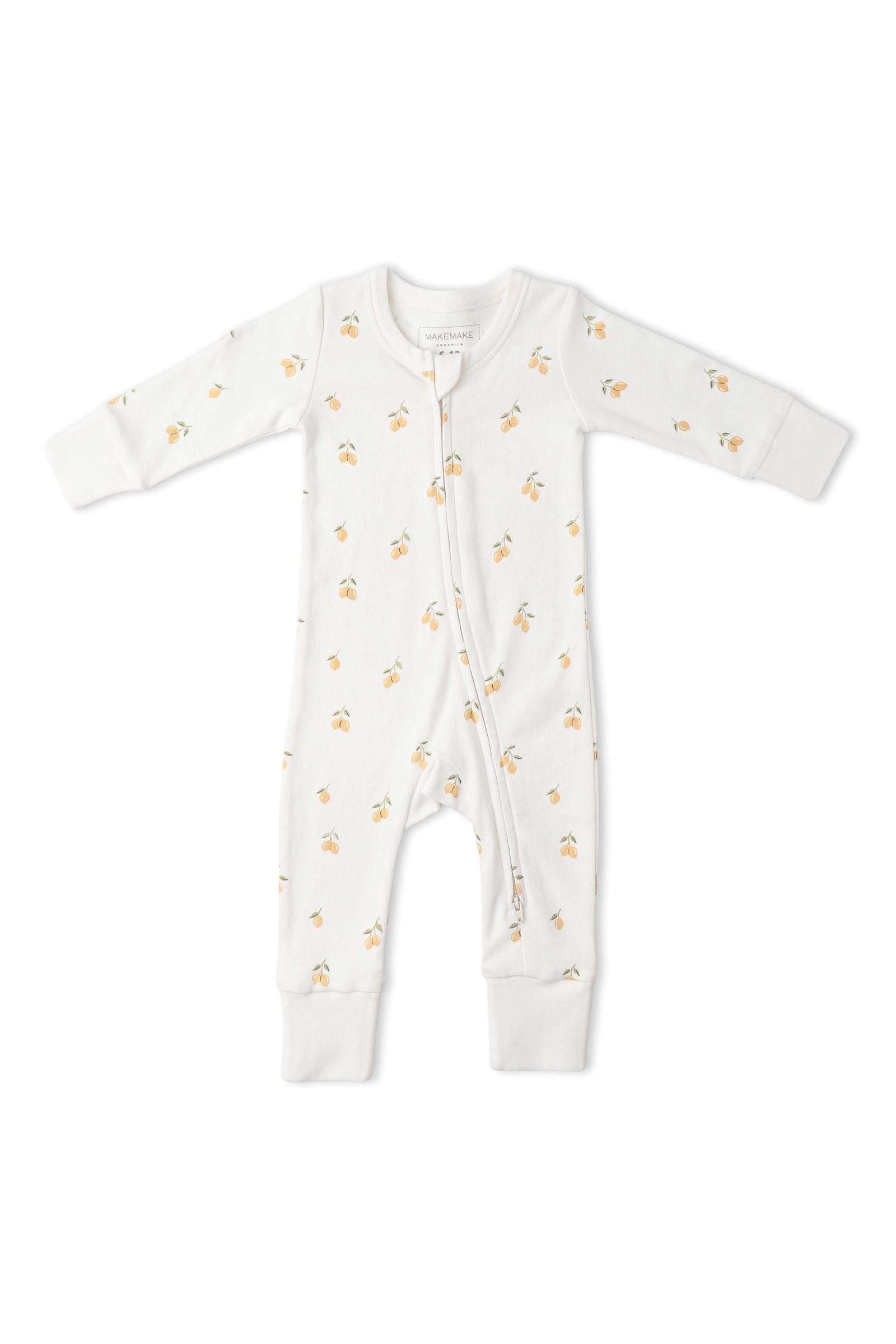 Organic 2-Way Zip Romper - Lemons