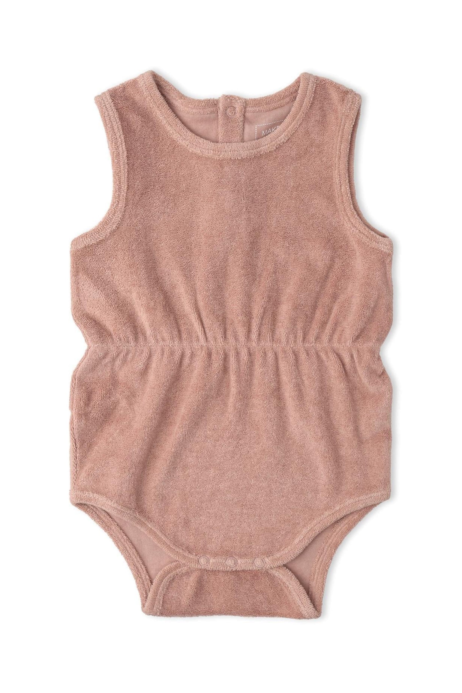 Organic Clinch Romper - Clay