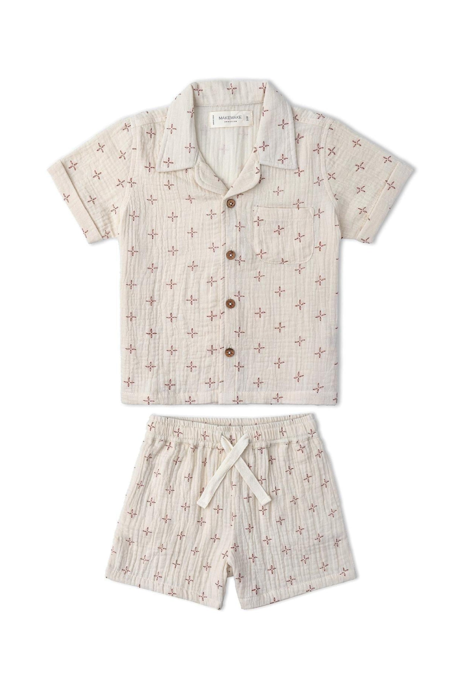 Organic Shirt & Shorts Set - Cross