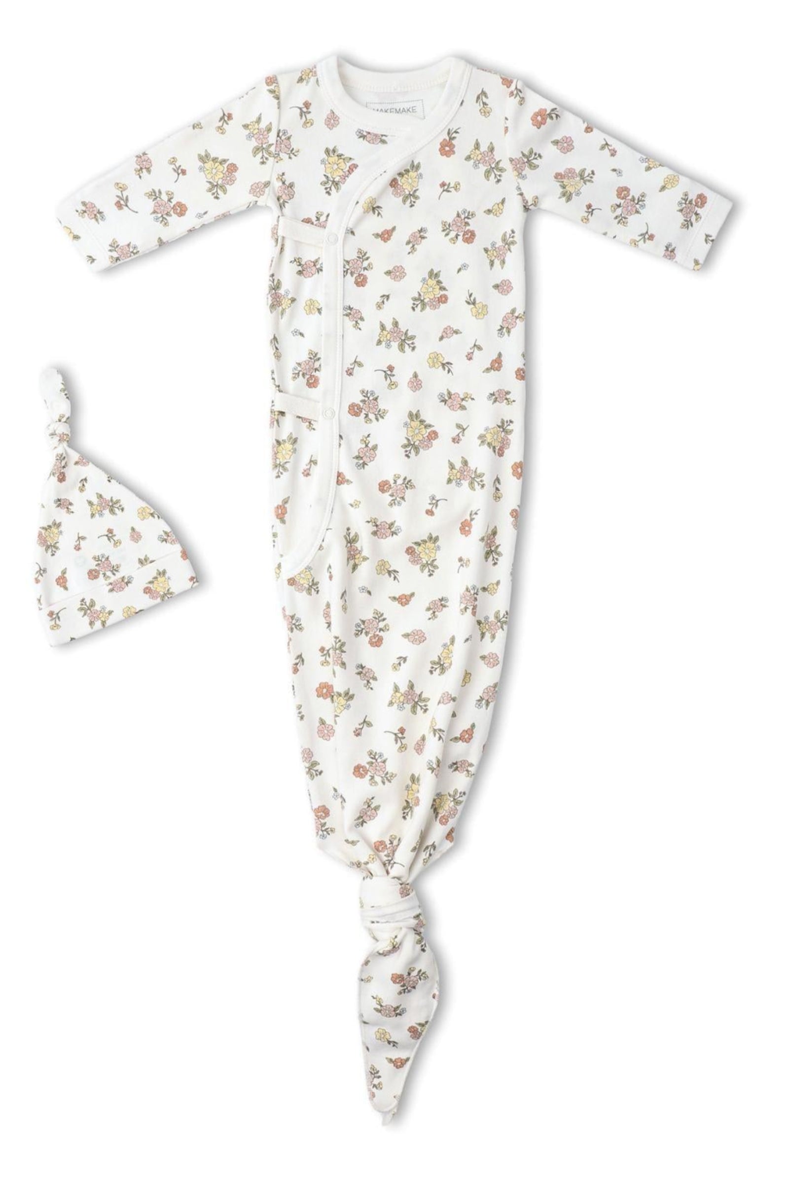 Organic Kimono Knotted Sleep Gown - Meadow