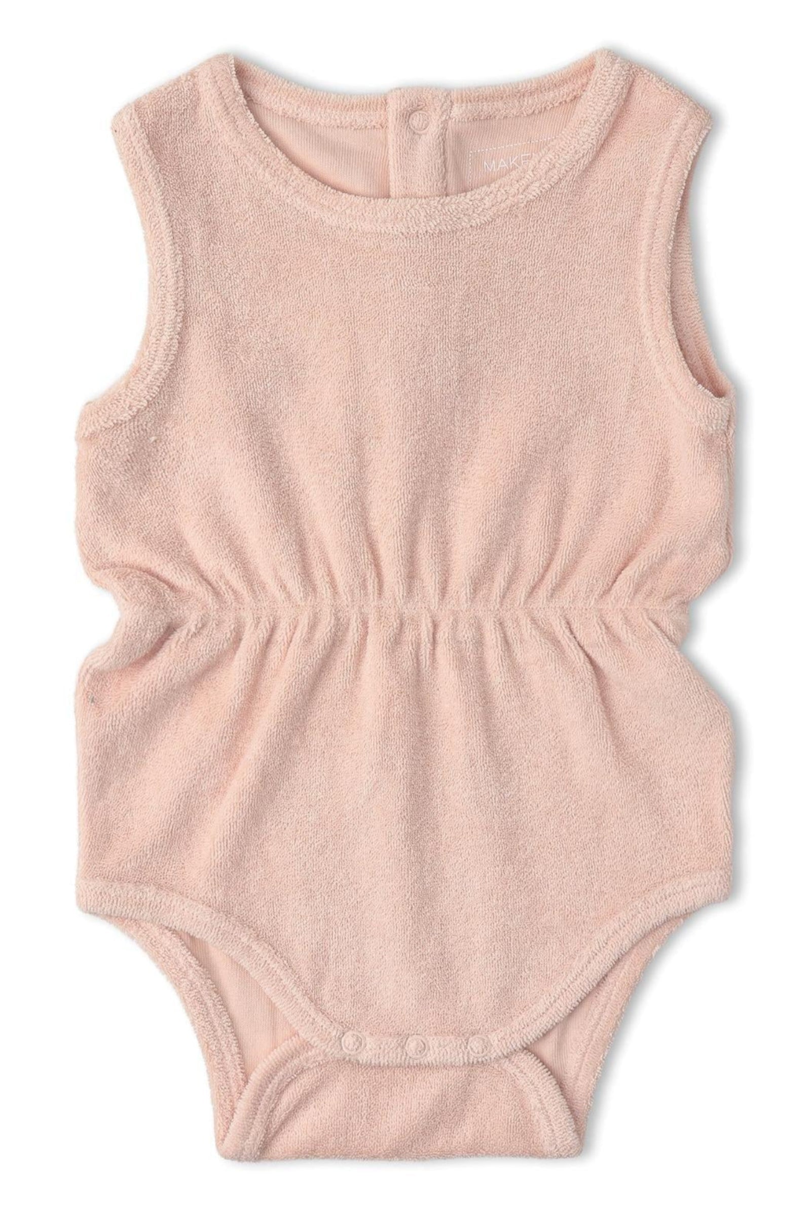 Organic Clinch Romper - Blush