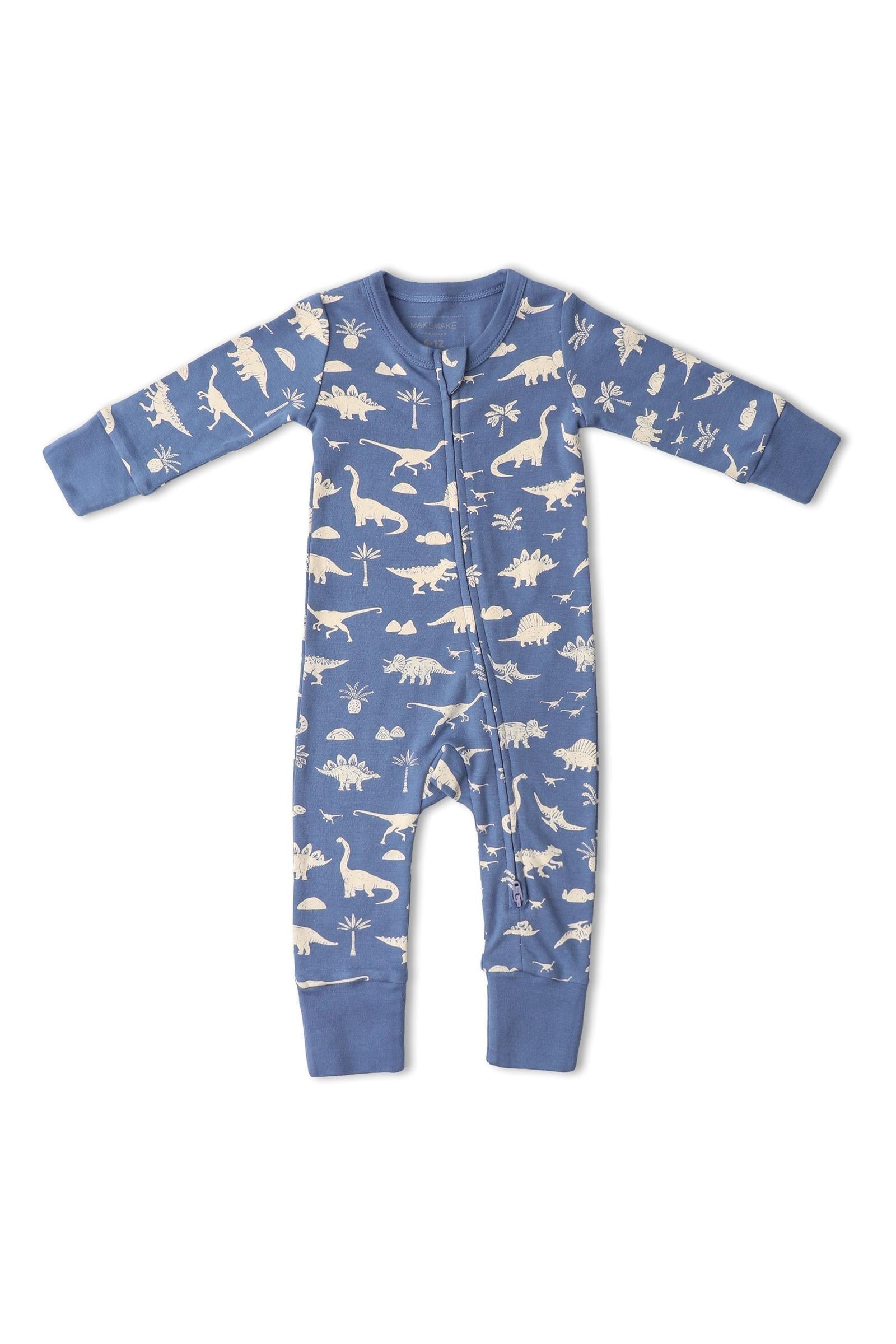 Organic 2-Way Zip Romper - Dino