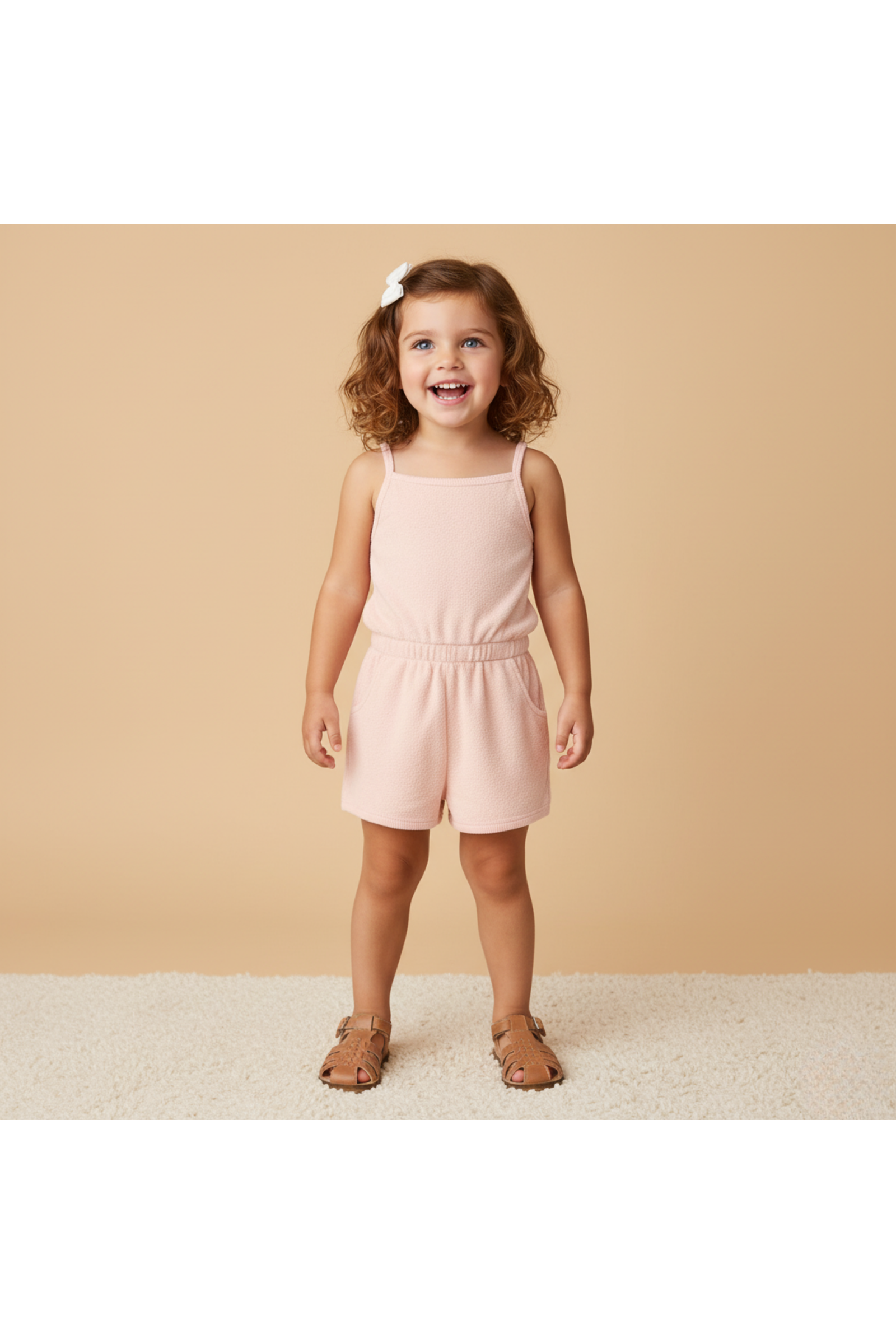 Organic Tank Romper - Blush