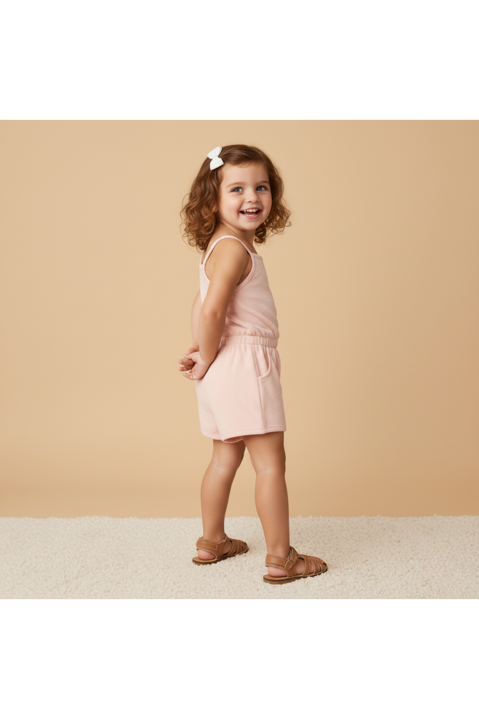 Organic Tank Romper - Blush