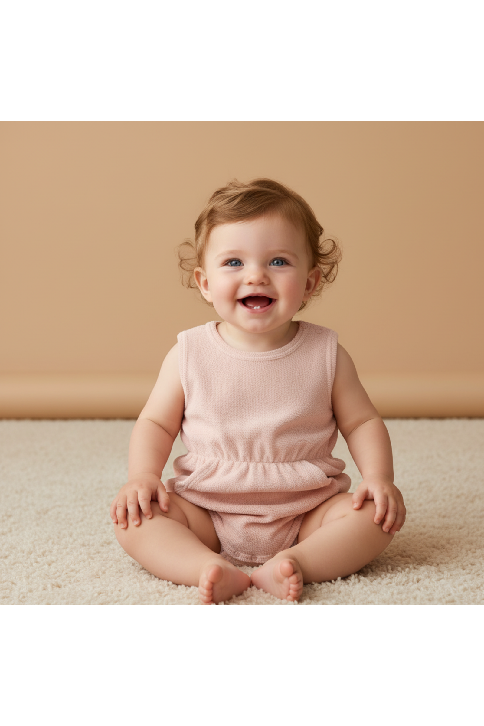 Organic Clinch Romper - Blush