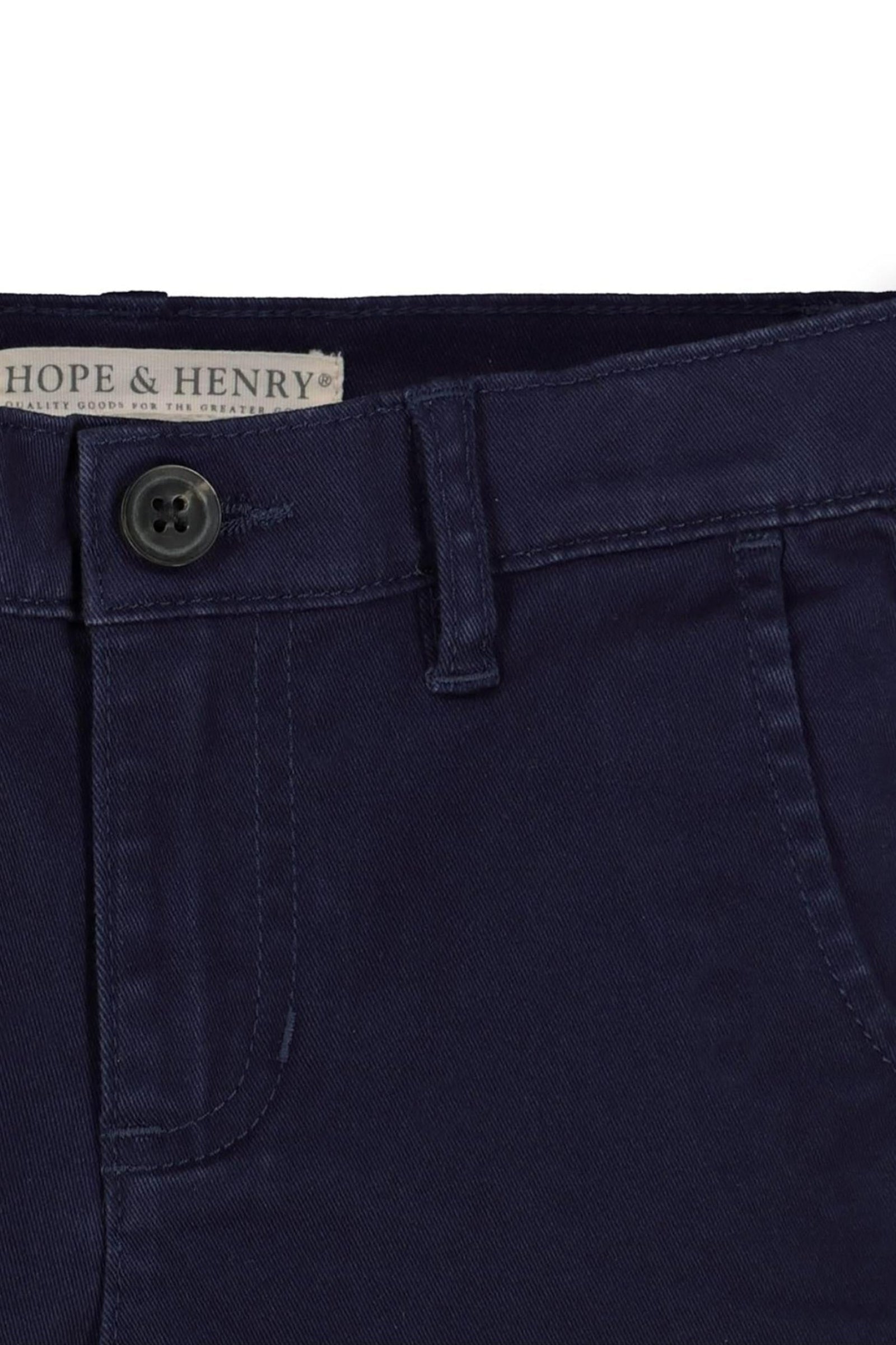 Indigo Skinny Stretch Organic Cotton Twill Chino for Baby Boys, Navy, Baby