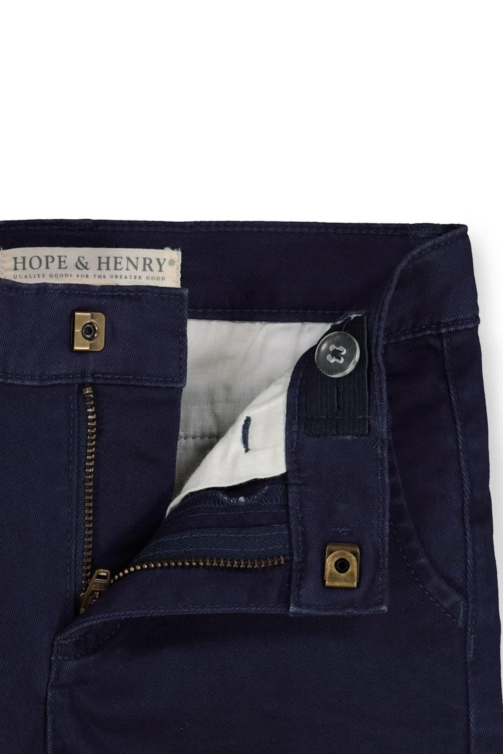 Organic Cotton Skinny Stretch Chino Pants, Navy, Sizes 2-16