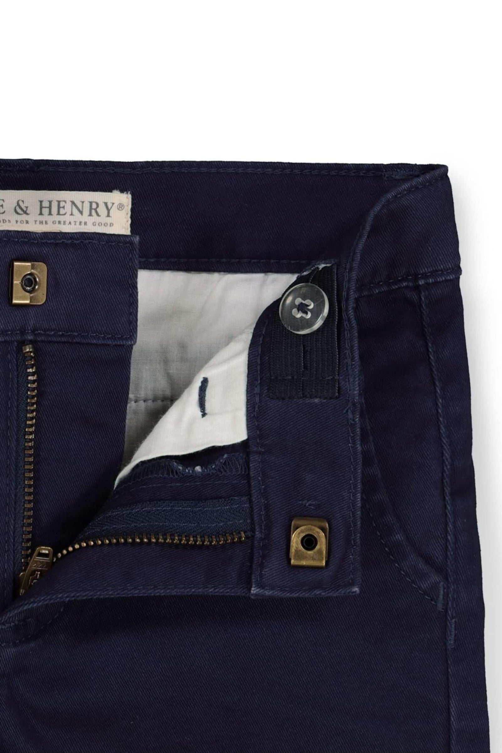 Indigo Skinny Stretch Organic Cotton Twill Chino for Baby Boys, Navy, Baby