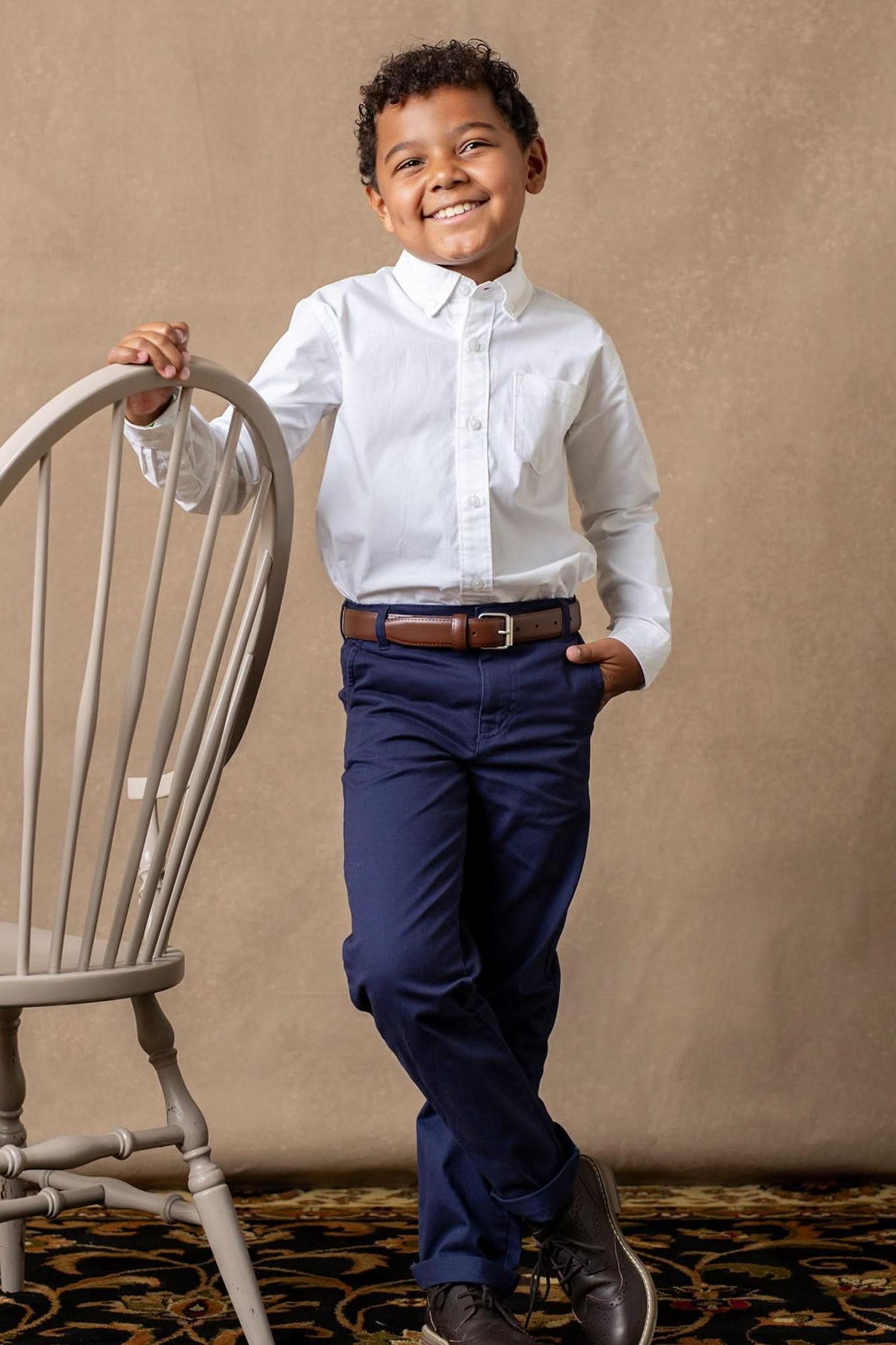 Organic Cotton Skinny Stretch Chino Pants, Navy, Sizes 2-16