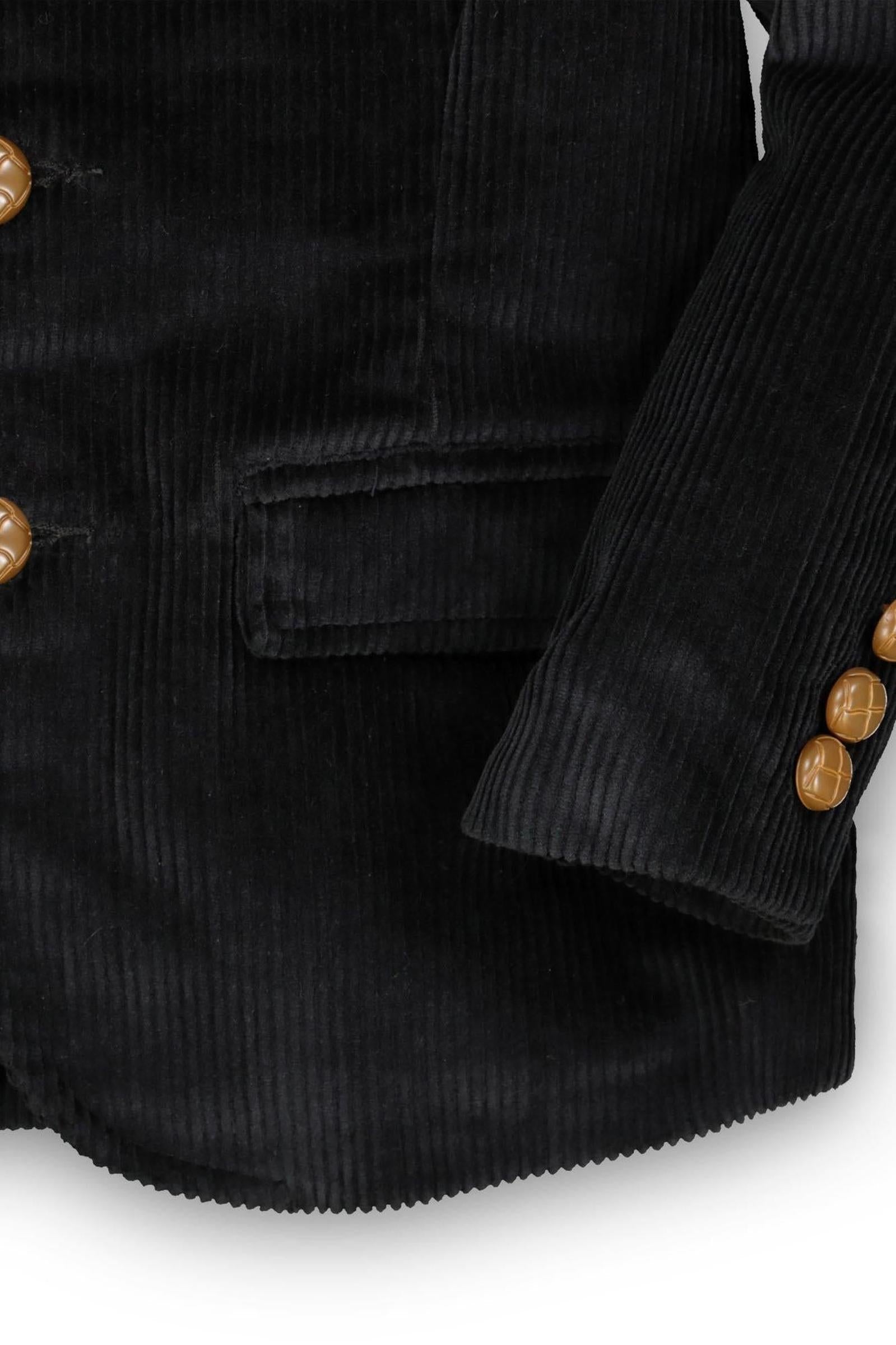 Organic Cotton Corduroy Blazer with Elbow Patches, Black, Baby, Family Matching Outfits