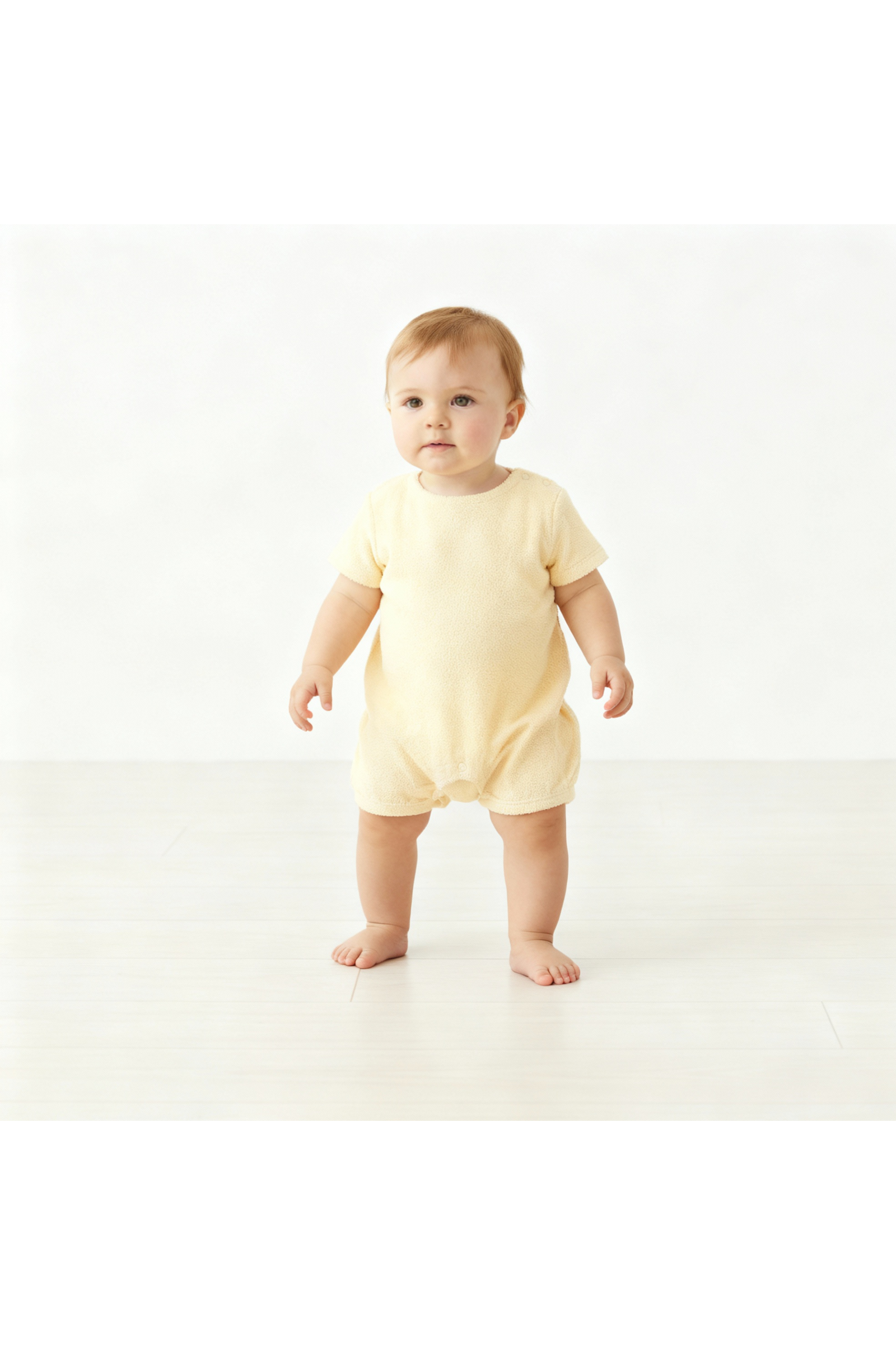 Organic Short Romper - Butter Yellow