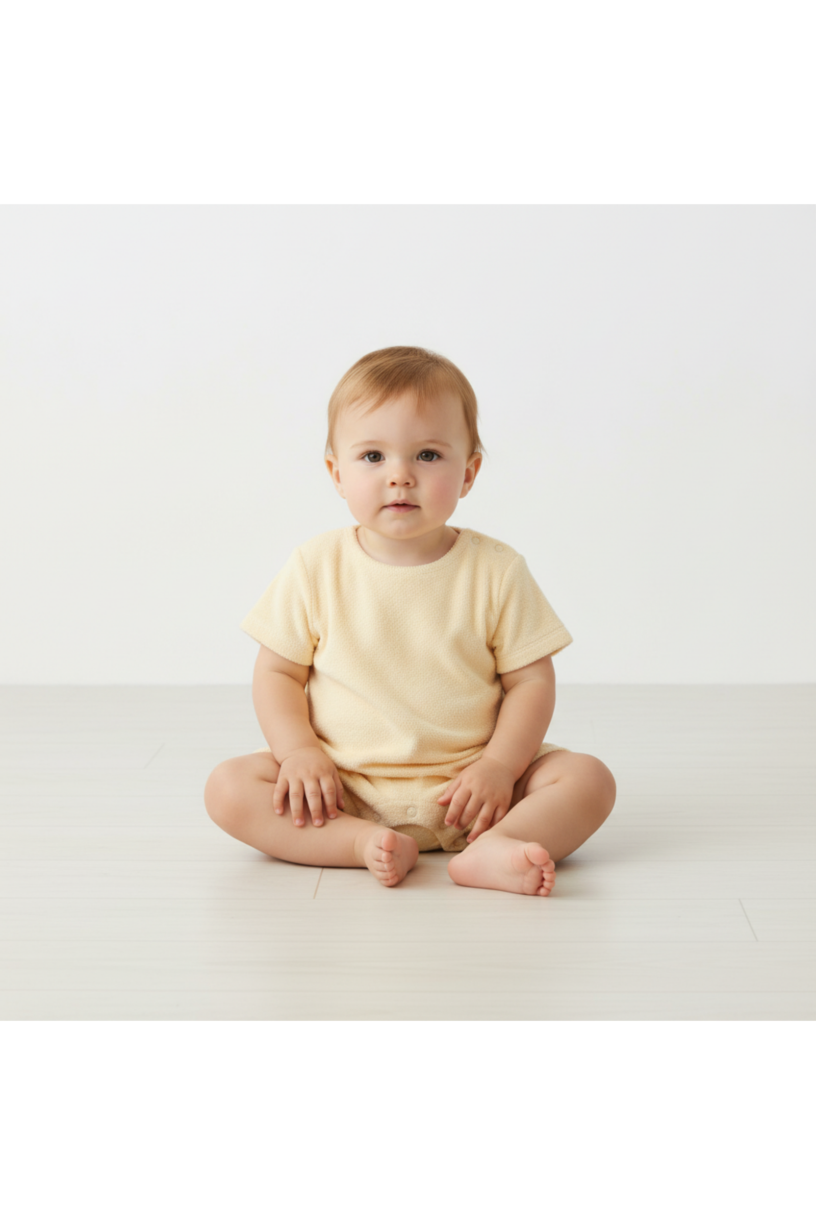 Organic Short Romper - Butter Yellow