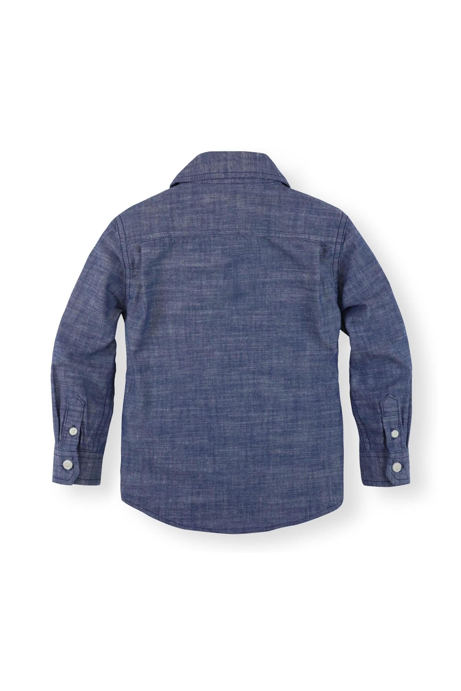Organic Cotton Button Down Shirt for Boys, Blue, Sizes 2-16