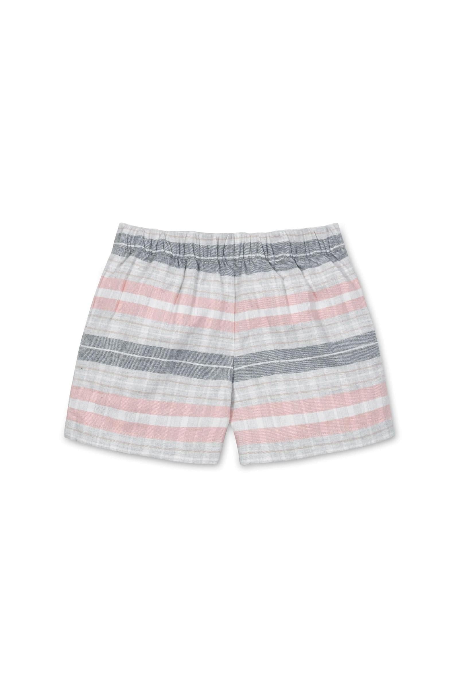 Pleated Organic Cotton Flannel Short for Girls, Plaid, Sizes 2T-12