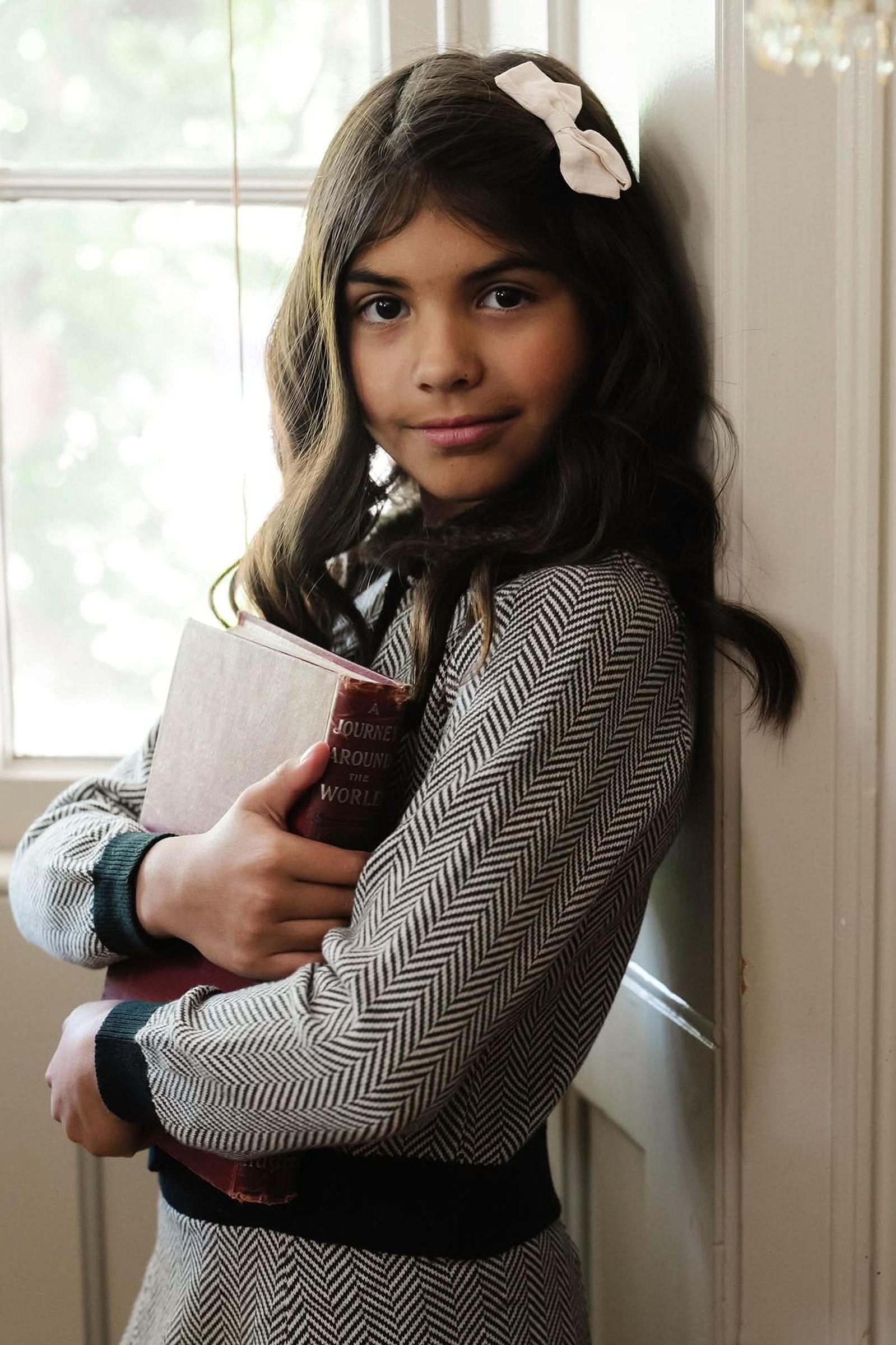 Faux Fur Cardigan and Skirt Organic Cotton Sweater Set for Girls, Charcoal, Toddler & Kids