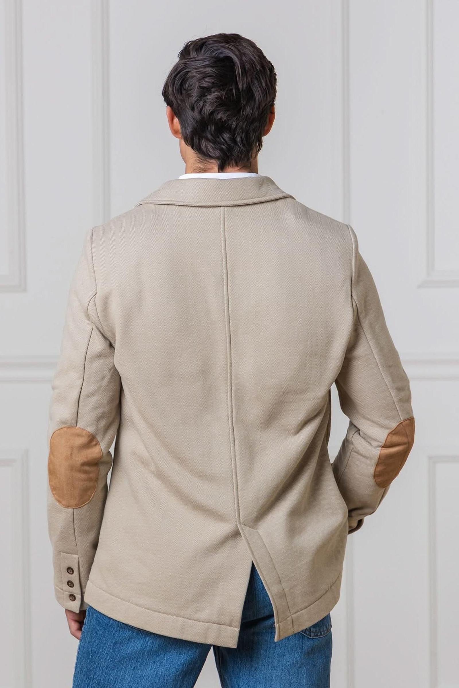Cotton Fleece Blazer, Taupe, Men, Family Matching Outfits