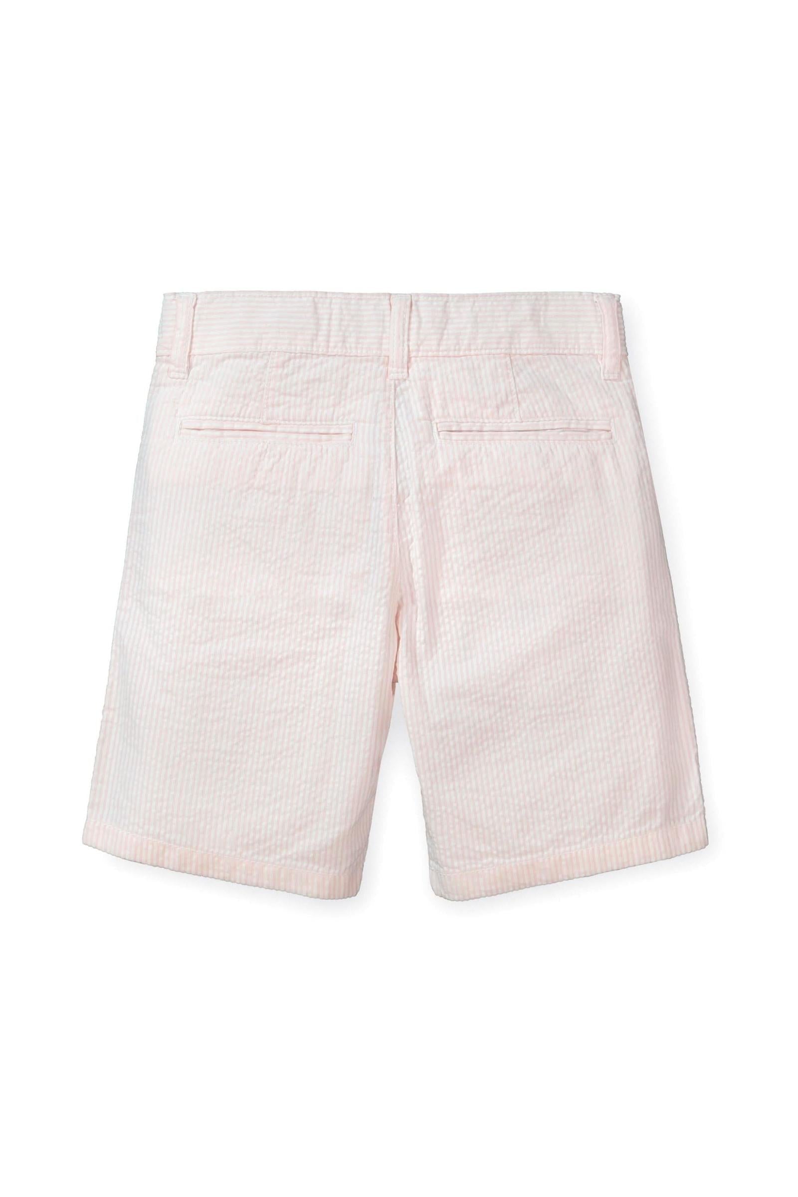 Organic Cotton Seersucker Boy Shorts Classic, Pink, Toddler & Kids