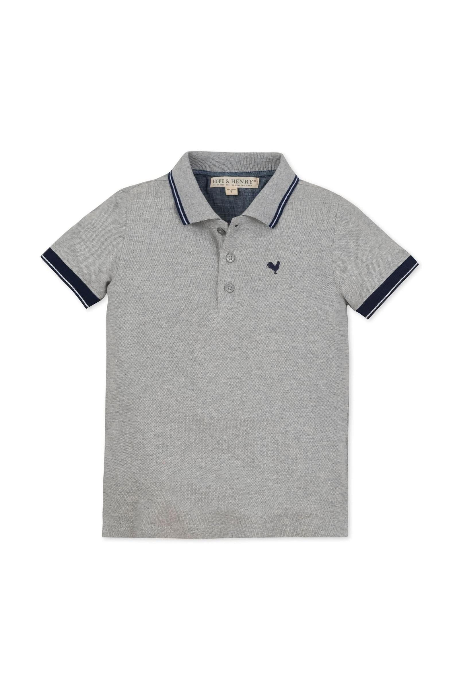 Organic Cotton Pique Polo, Dark Gray Heather, Toddler & Kids