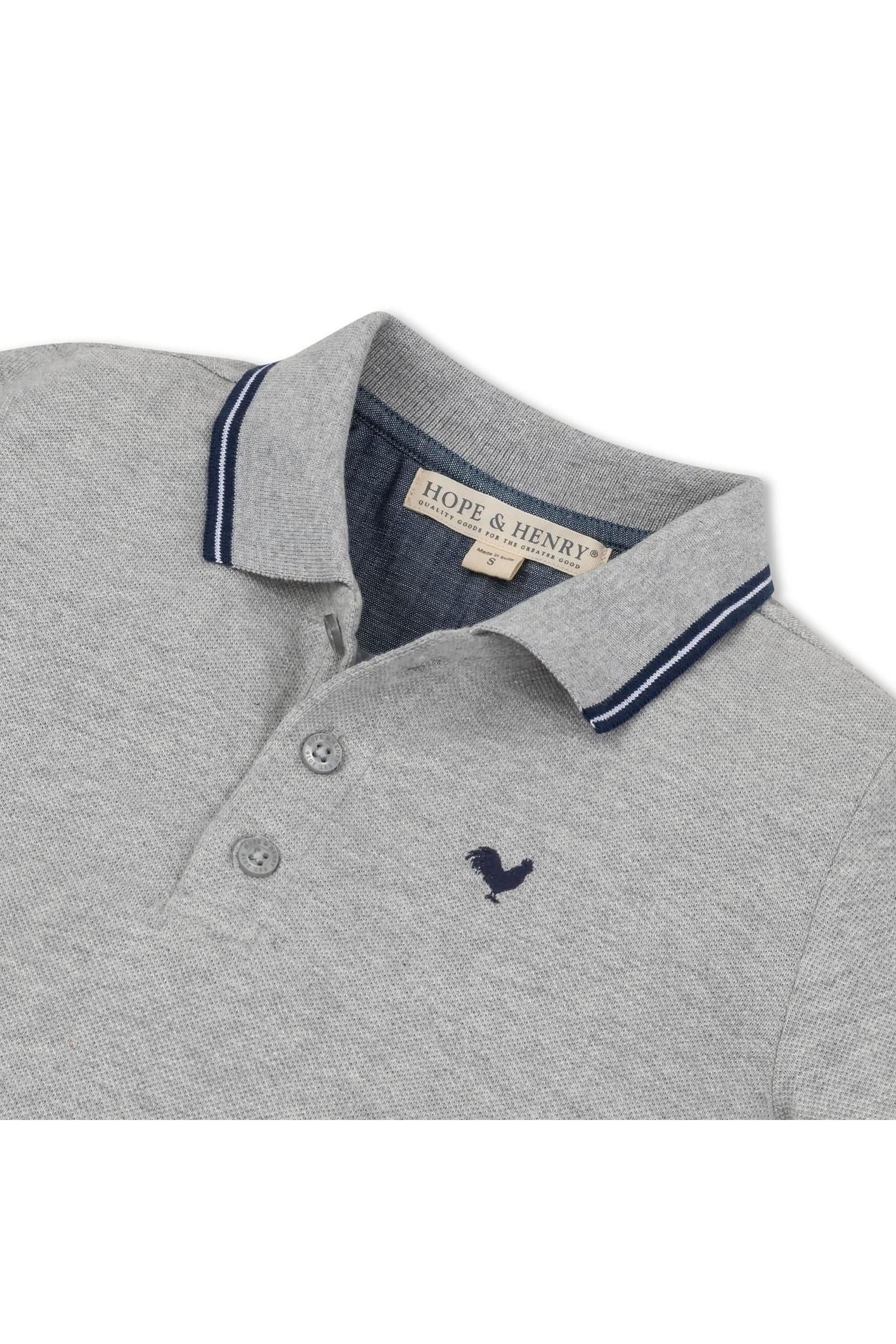 Organic Cotton Pique Polo, Dark Gray Heather, Toddler & Kids