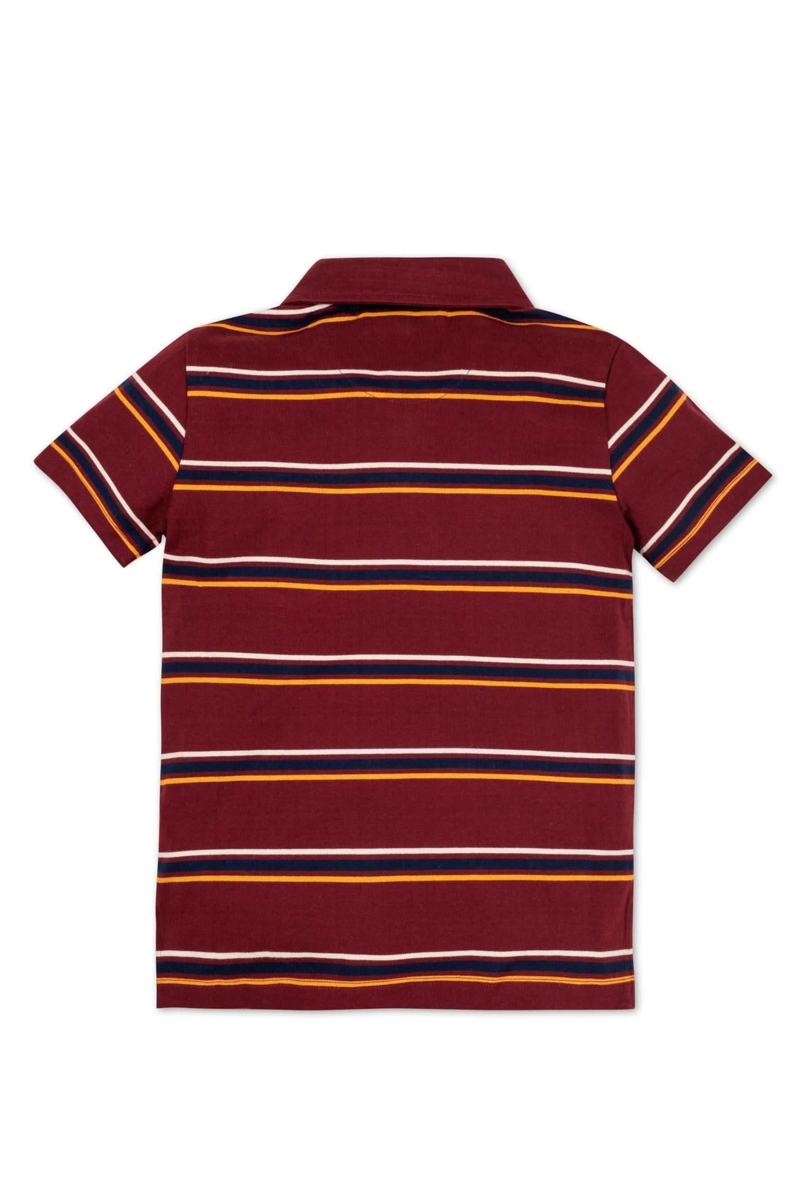 Organic Cotton Jersey Polo for Boys, Oxblood Stripe, Sizes 2-16, Family Matching Outfits