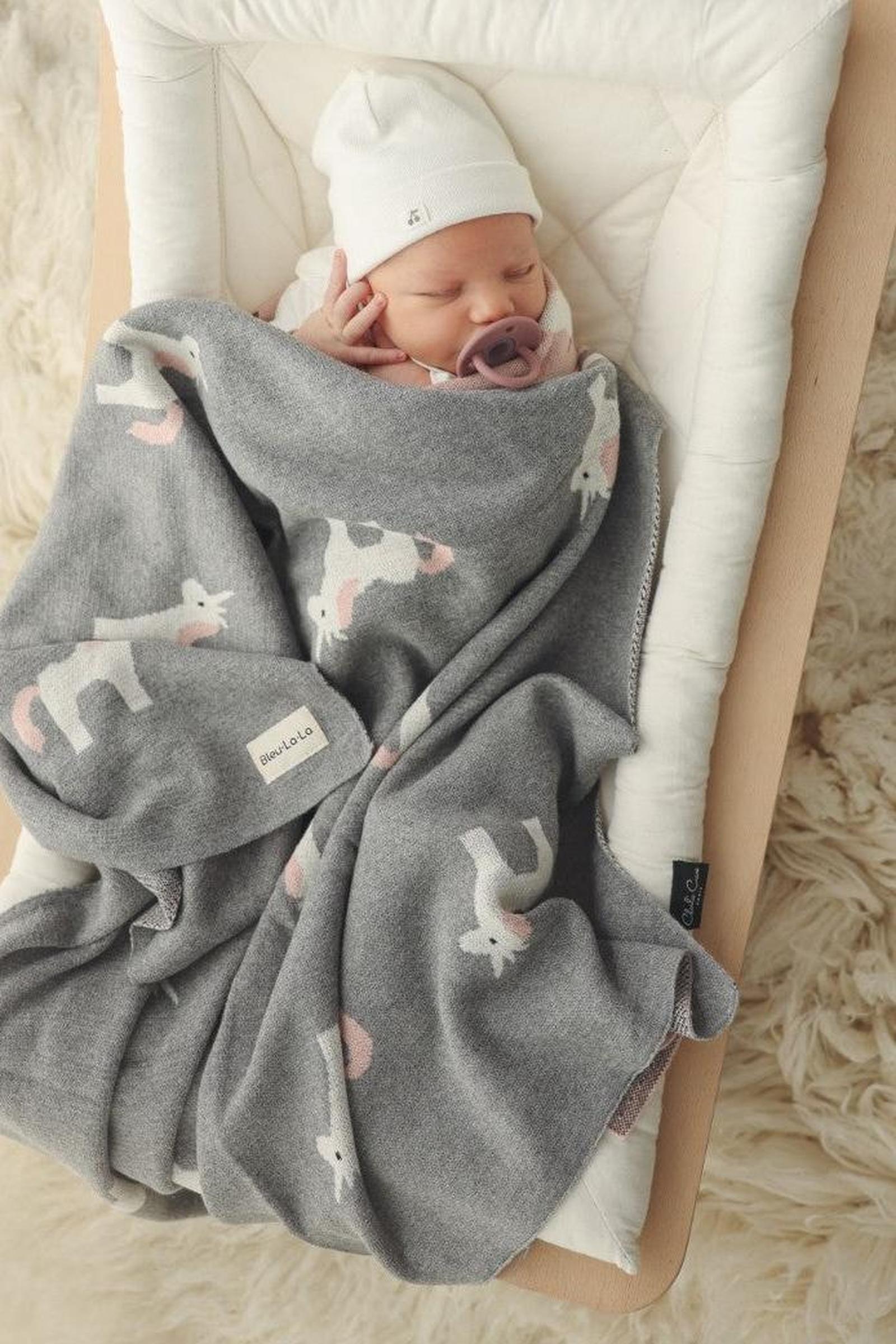 Knit Unicorn Luxury Swaddle Blanket, 100% OEKO Tex Pima Cotton