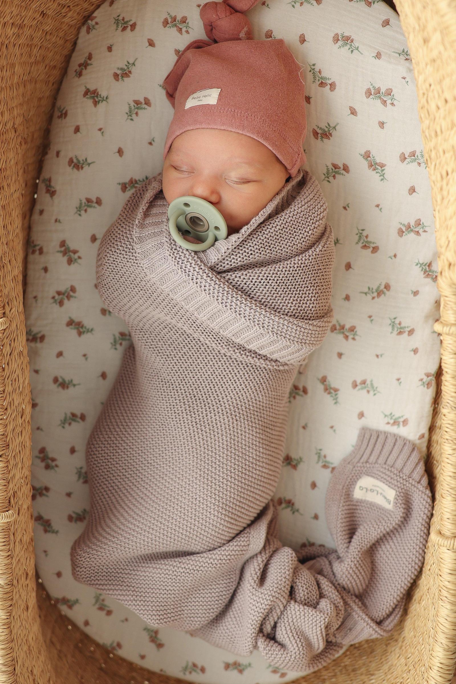 Heritage Knit - 100% Organic Cotton Luxury Knit Baby Swaddle Blanket