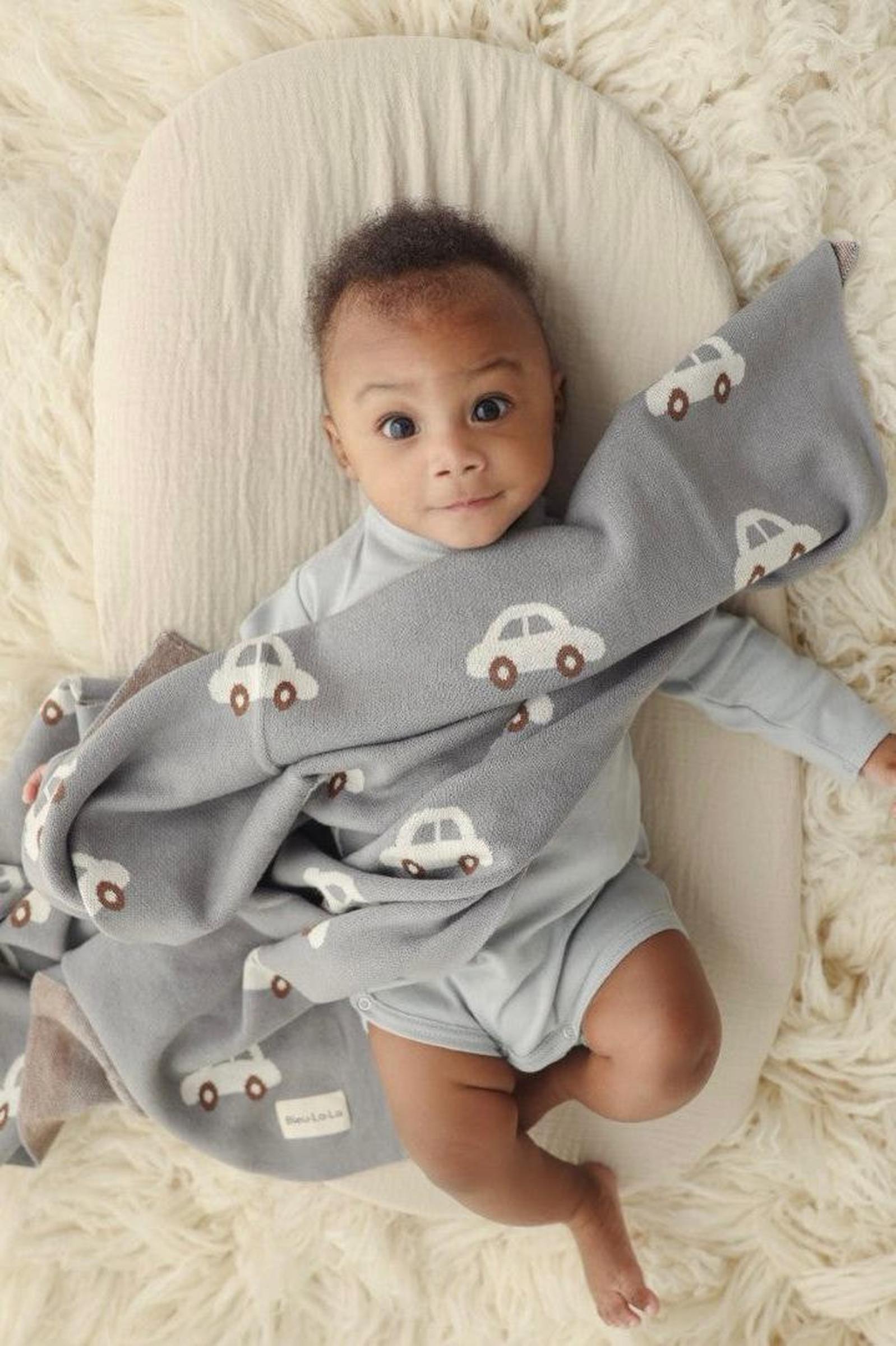 Knit Car Luxury Swaddle Blanket, 100% OEKO Tex Pima Cotton
