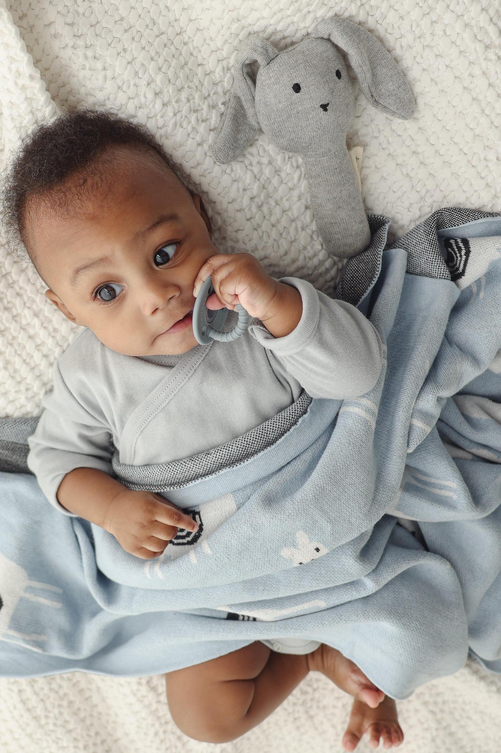 Knit Llama Luxury Swaddle Blanket, 100% OEKO Tex Pima Cotton