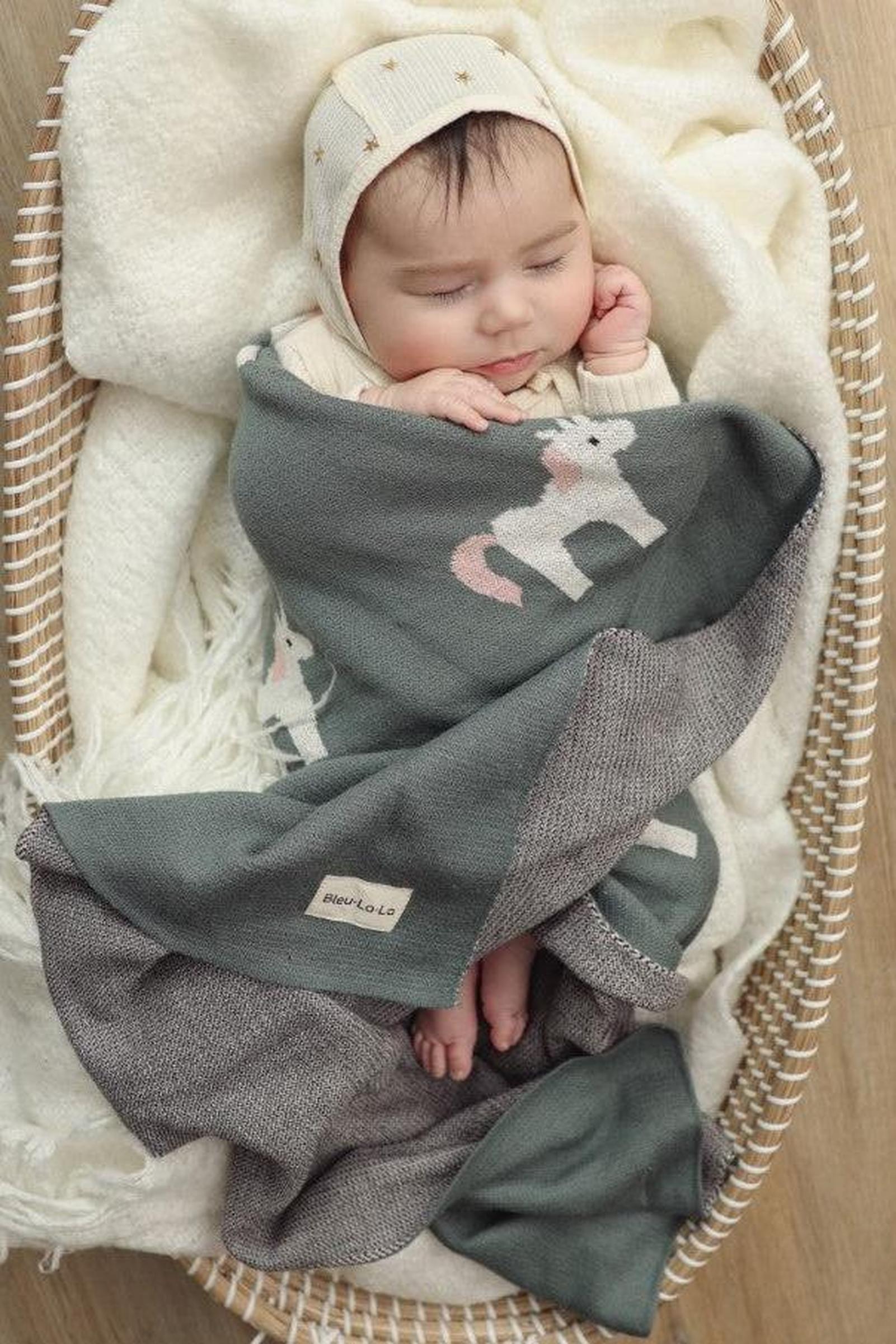 Knit Unicorn Luxury Swaddle Blanket, 100% OEKO Tex Pima Cotton