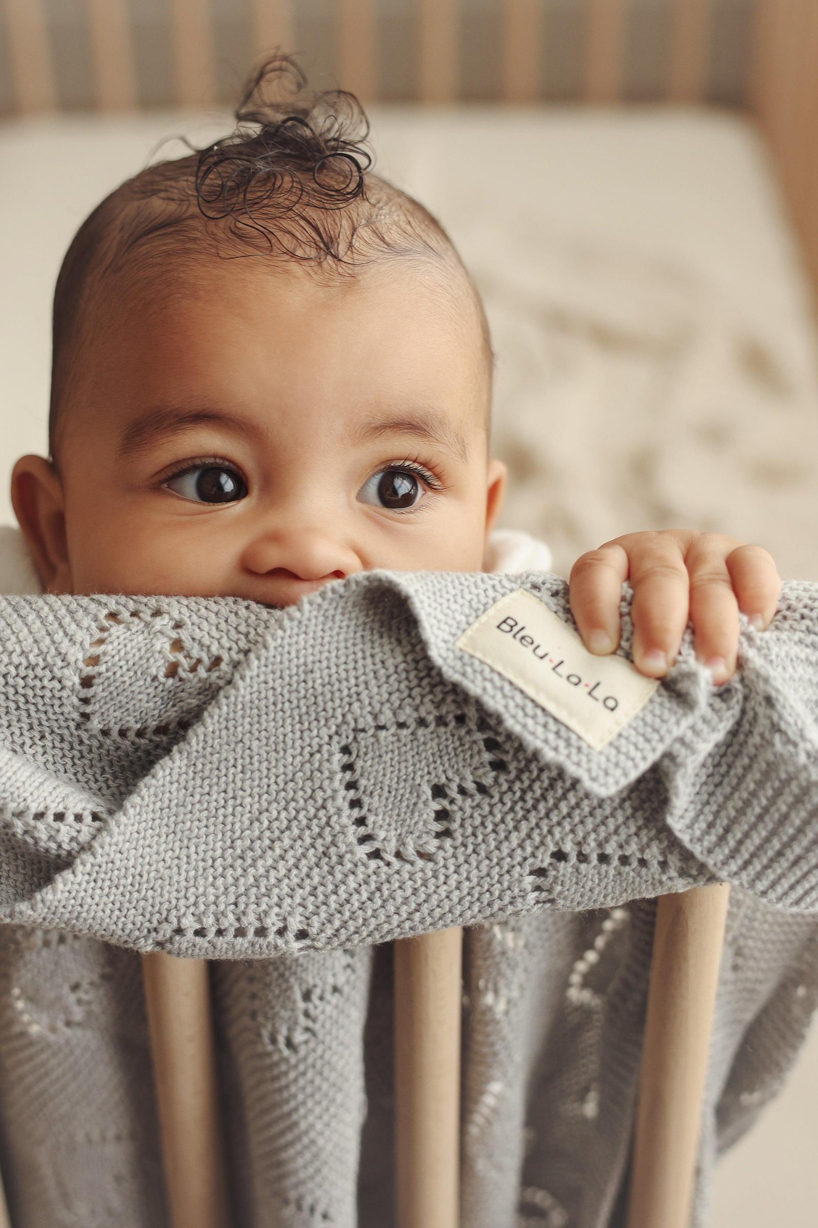 Knit Heart Luxury Swaddle Blanket, 100% OEKO Tex Pima Cotton