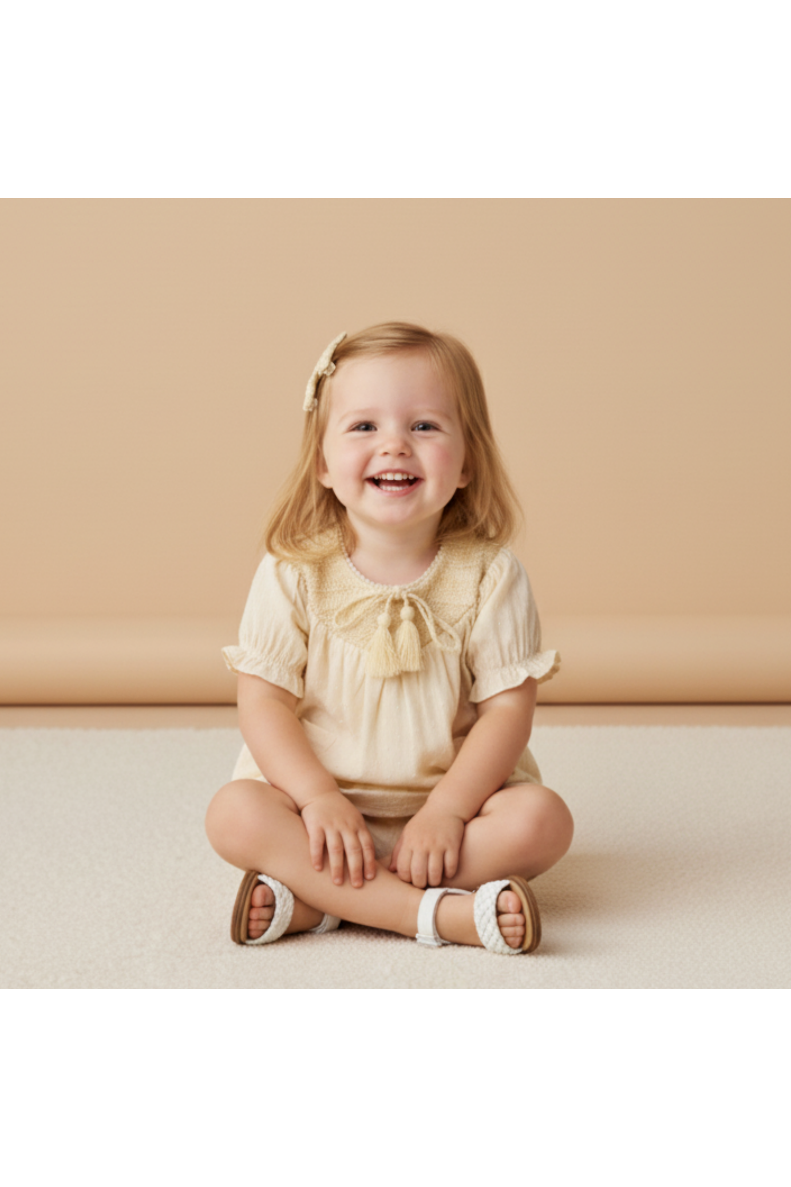 Organic Smocked Top & Shorts Set - Butter Yellow