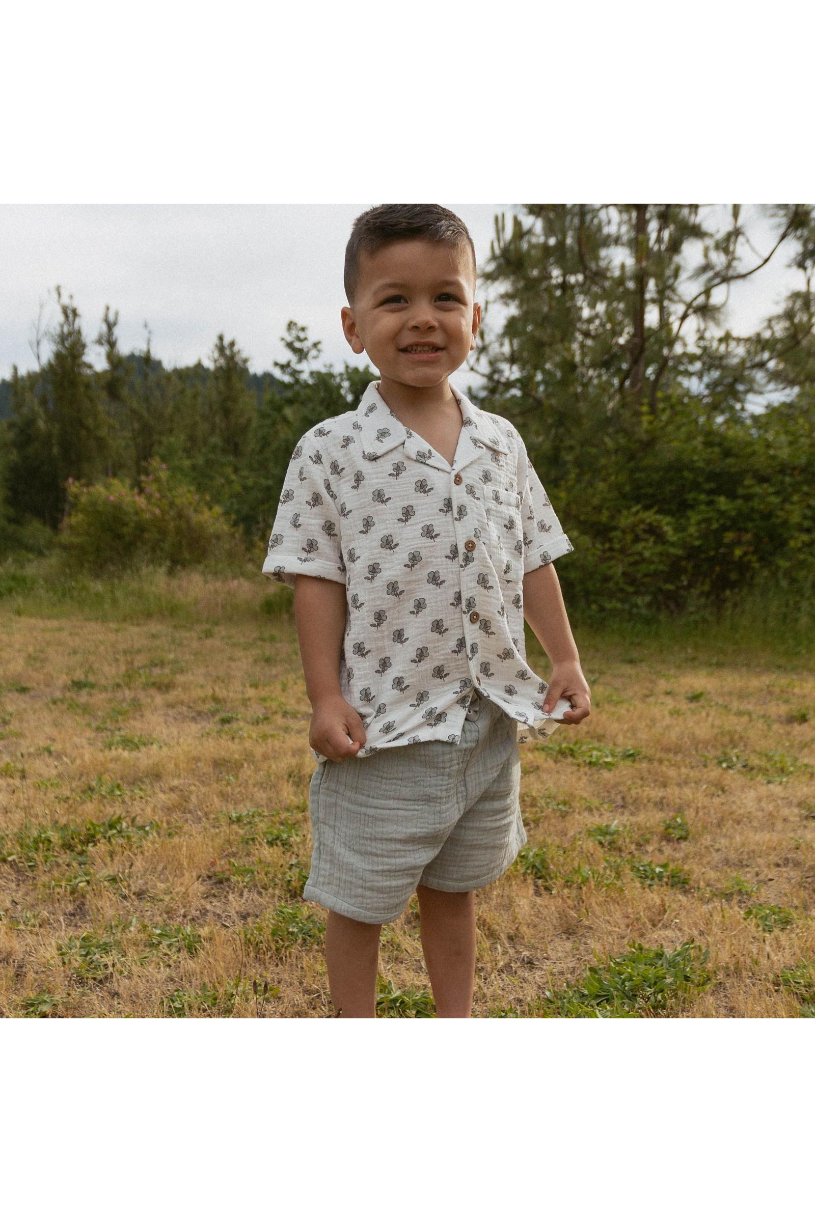 Organic Shirt & Shorts Set - Poppy