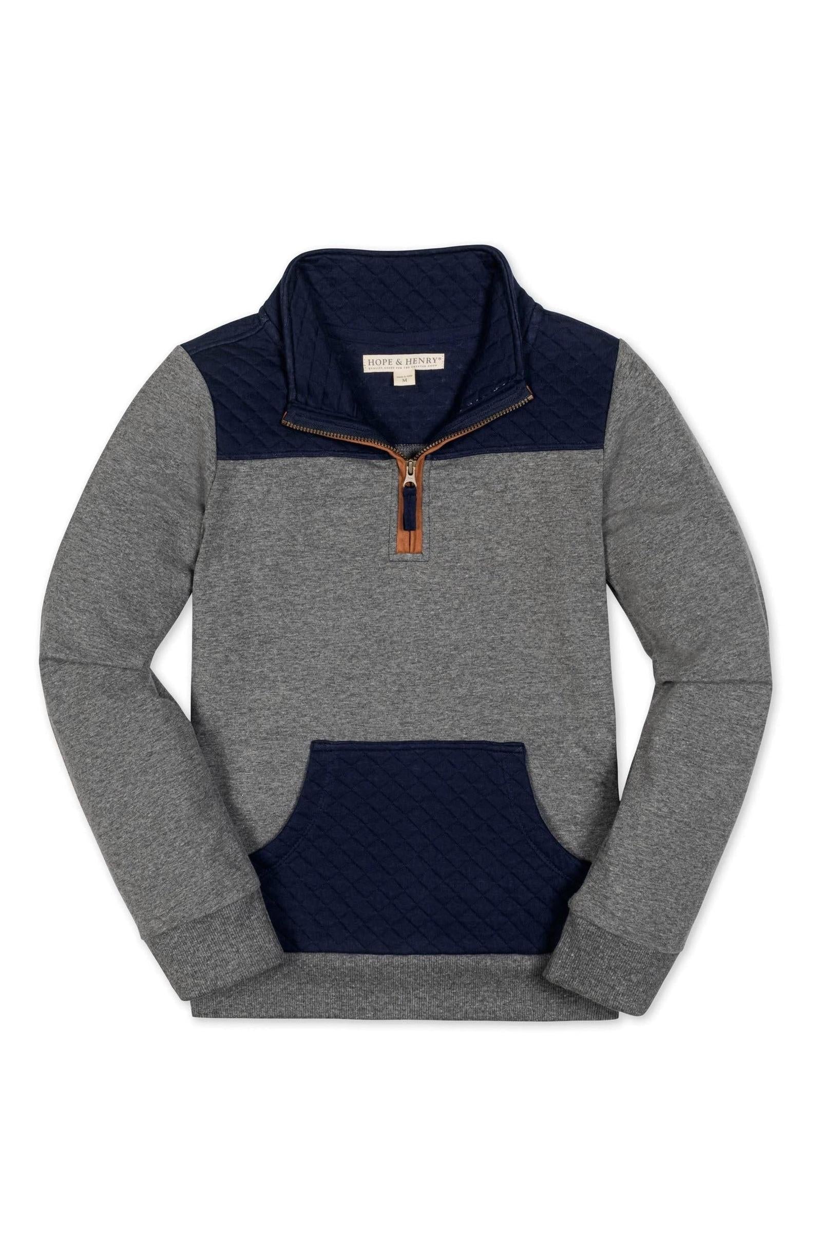Organic Cotton French Terry Half-Zip Sweater/Pullover