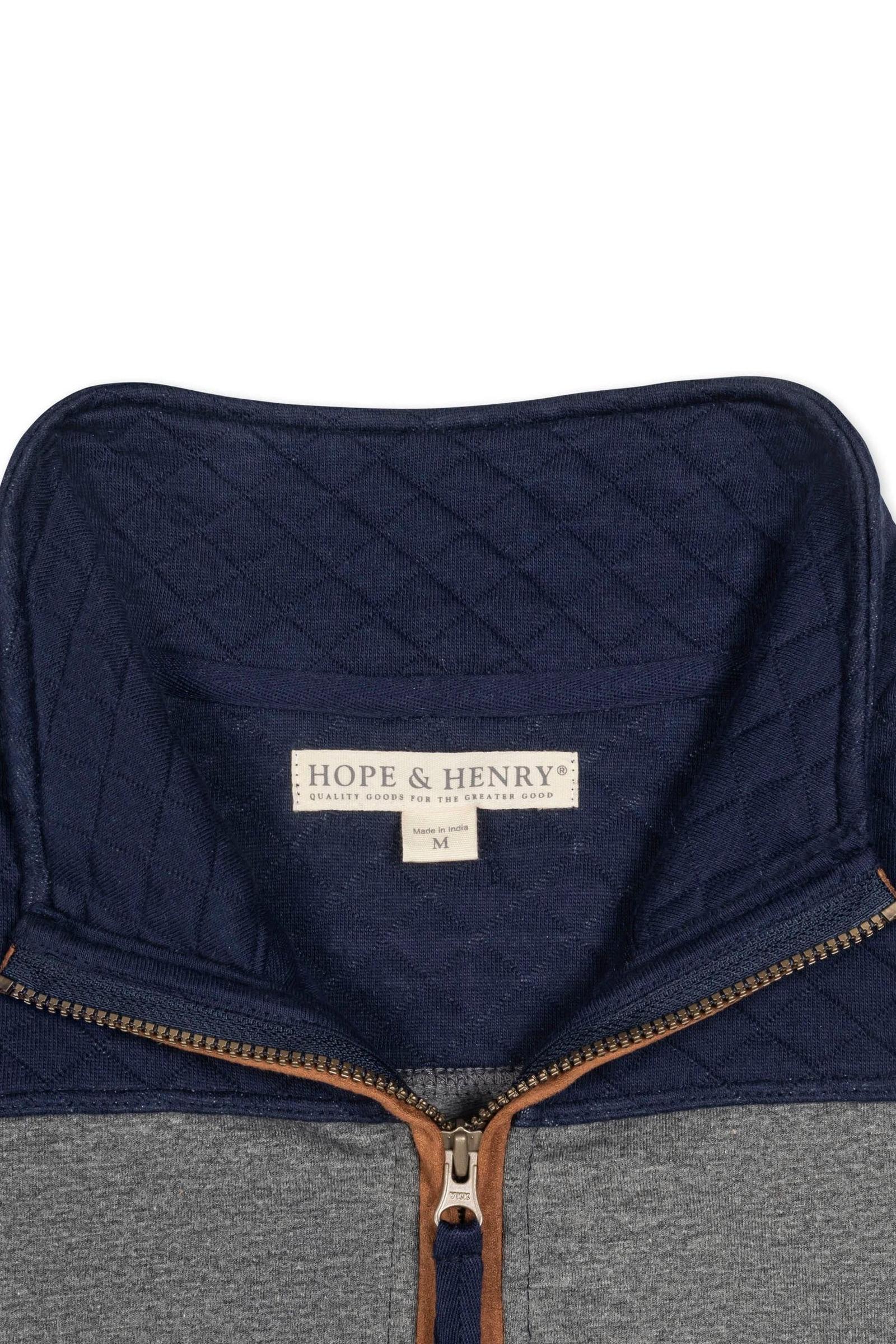 Organic Cotton French Terry Half-Zip Sweater/Pullover