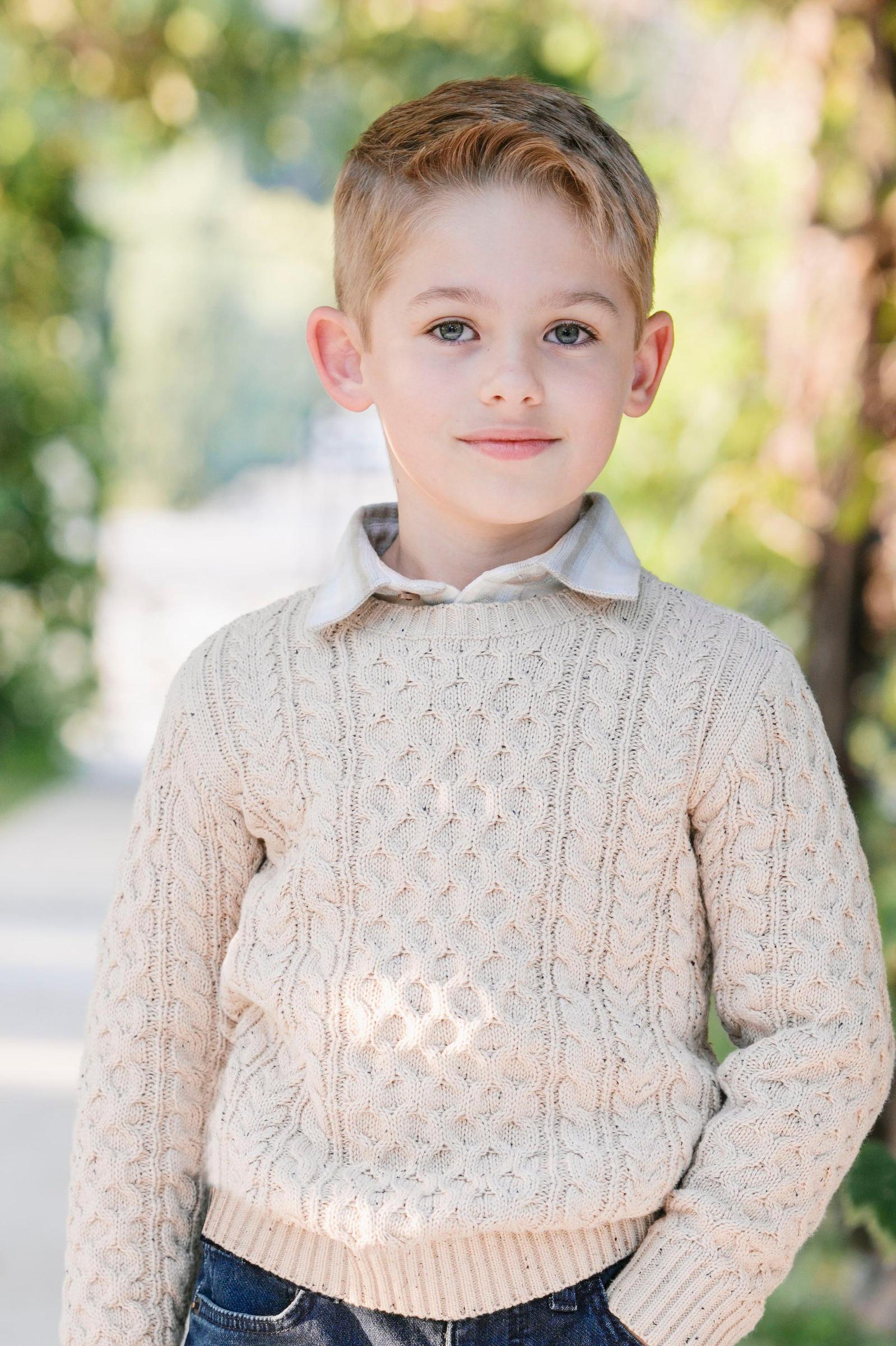 Organic Cotton Fisherman Sweater, Natural Fleck, Sizes 5-20, Family Matching Outfits