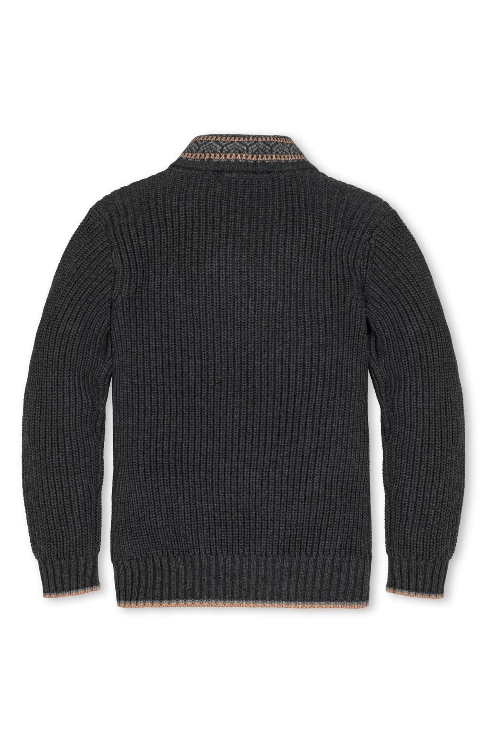 Organic Cotton Shawl Collar Sweater for Boys, Gray, Toddler & Kids