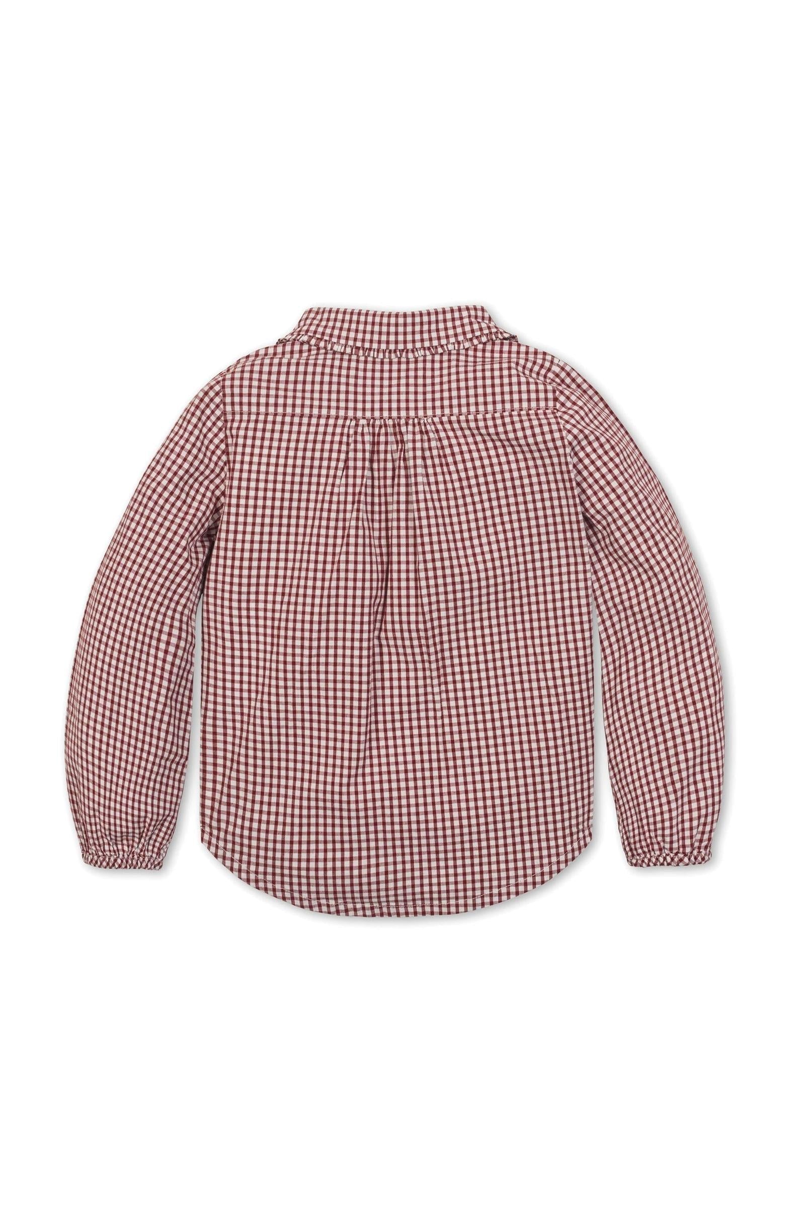 Organic Cotton Peter Pan Collar Top for Girls, Plum, Toddler & Kids